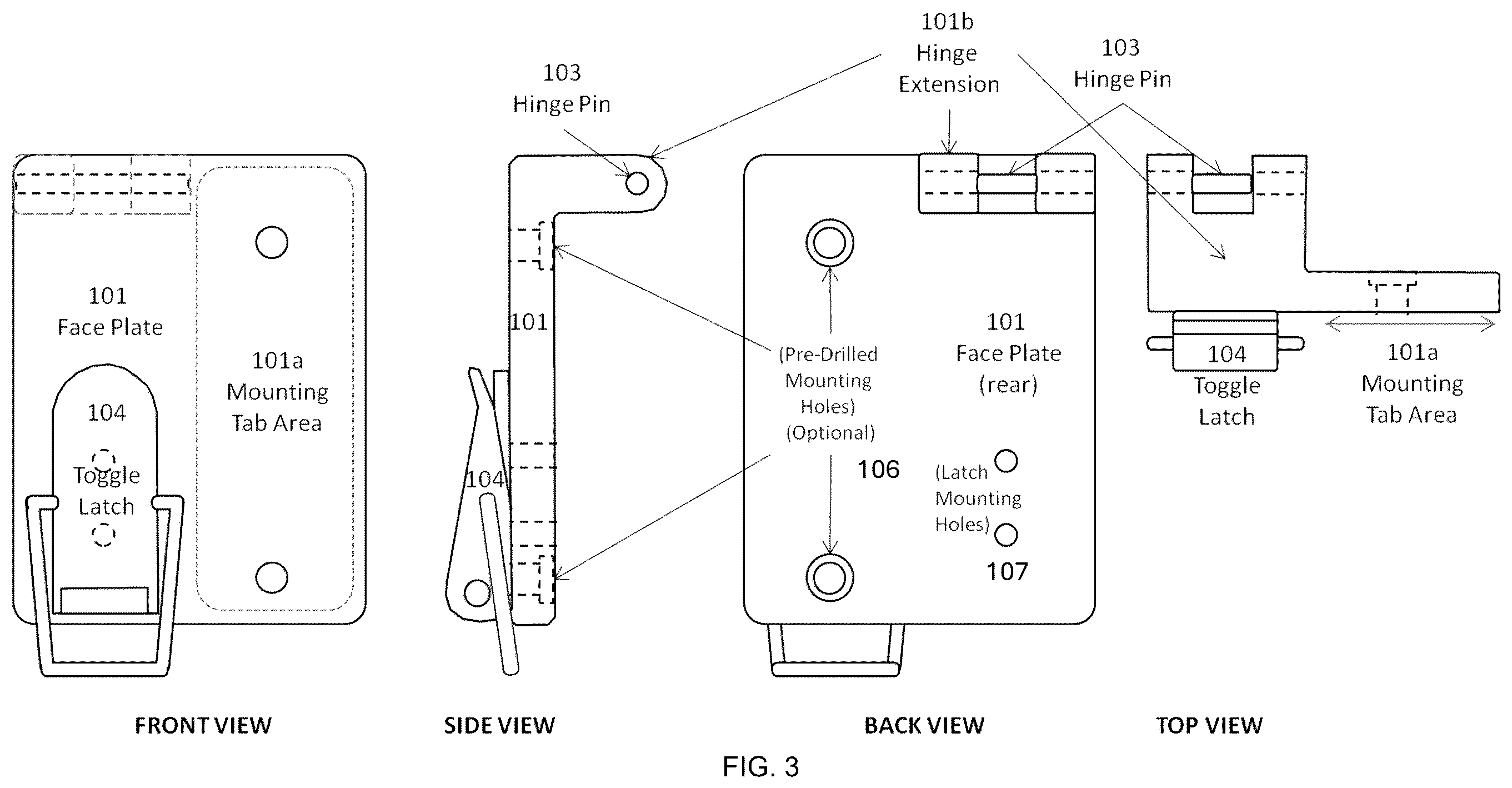 Patent US12410826 Figure 3 – Secure quick attach/detach clip