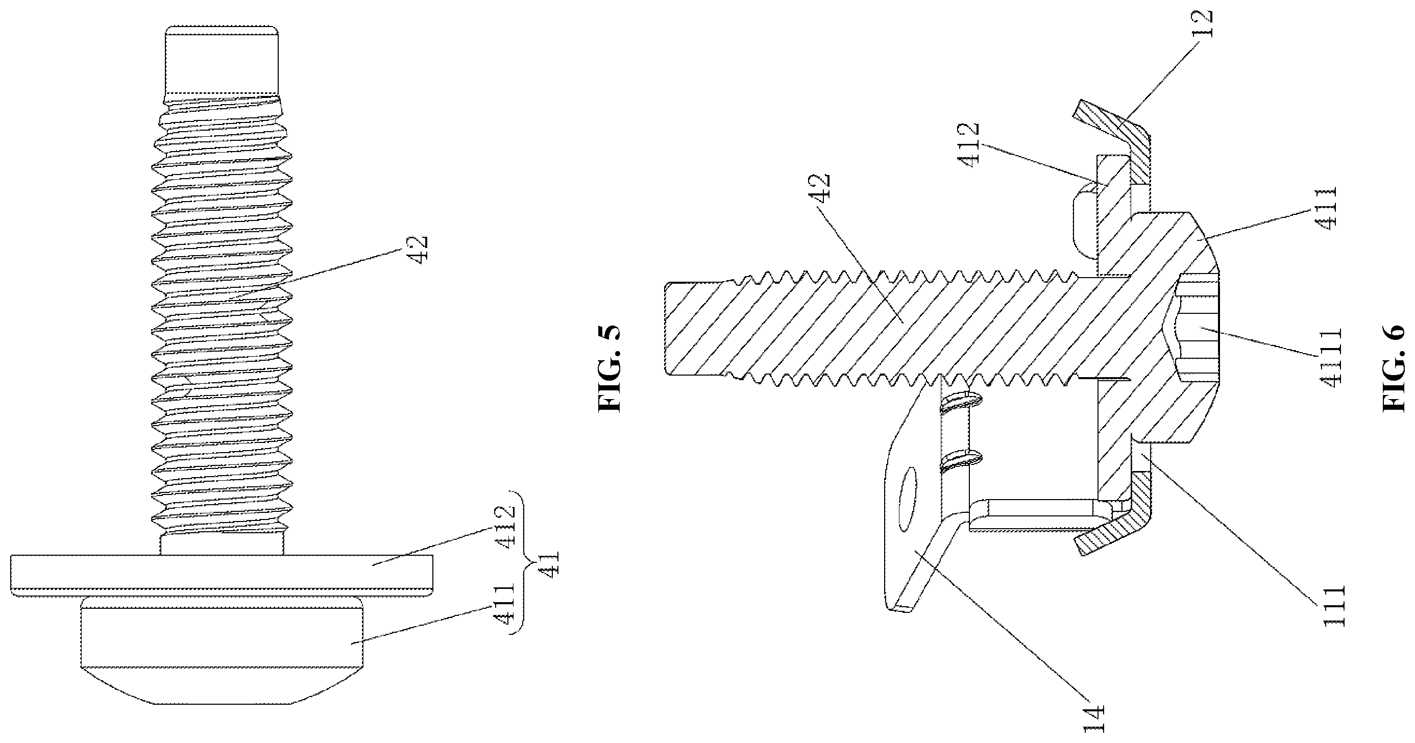 Patent US12410828 Figure 3 – Structure with screw, screw fixing structure and display device