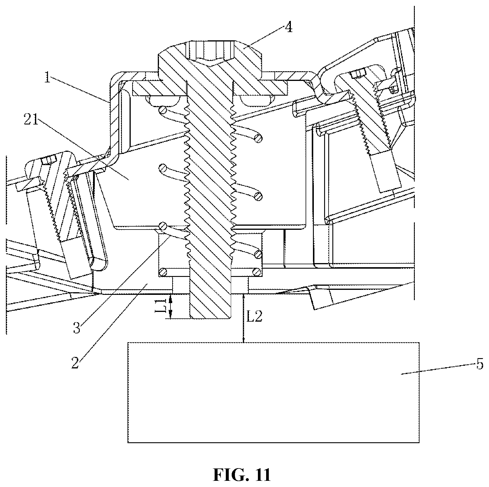 Patent US12410828 Figure 6 – Structure with screw, screw fixing structure and display device