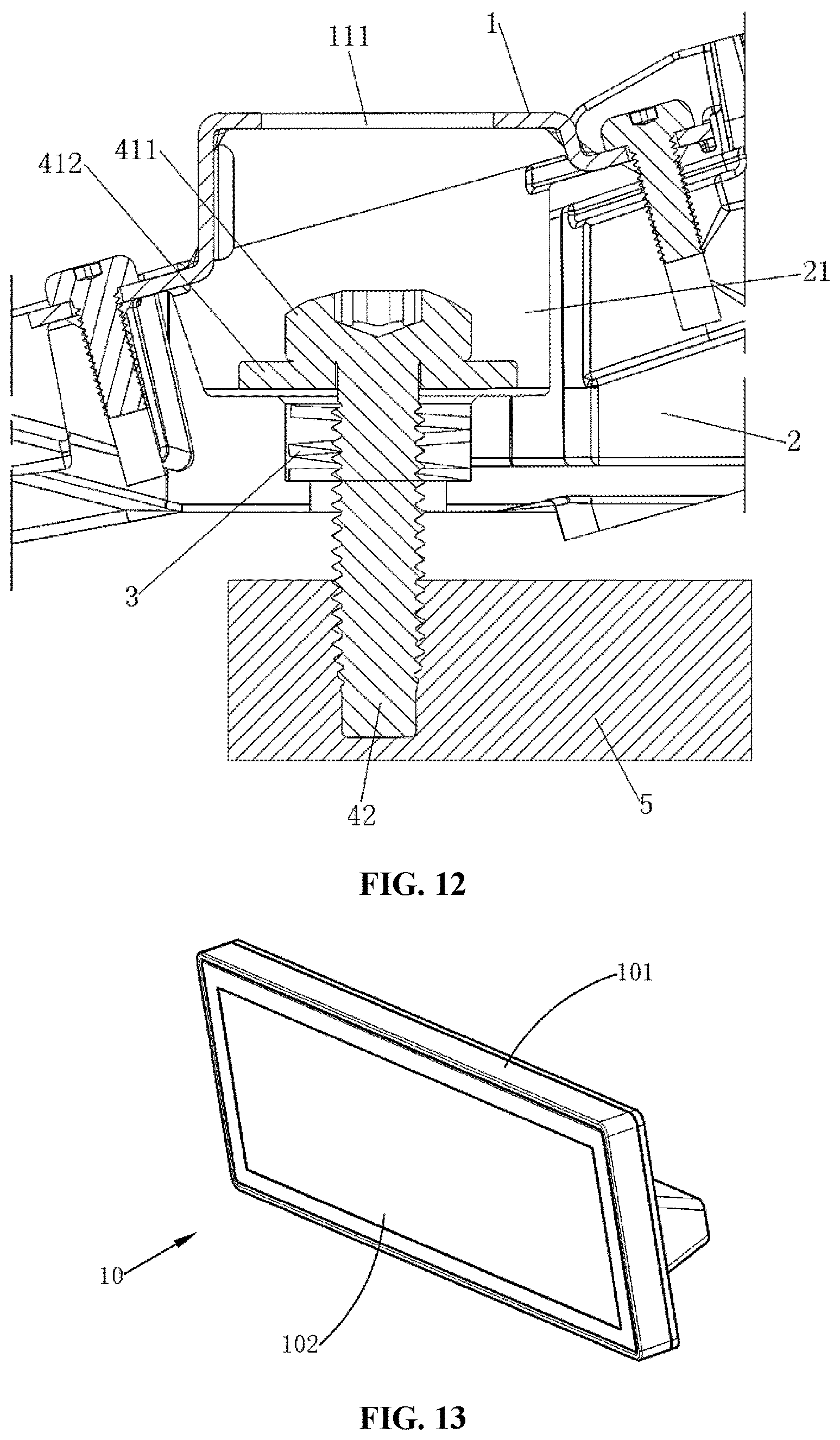 Patent US12410828 Figure 7 – Structure with screw, screw fixing structure and display device