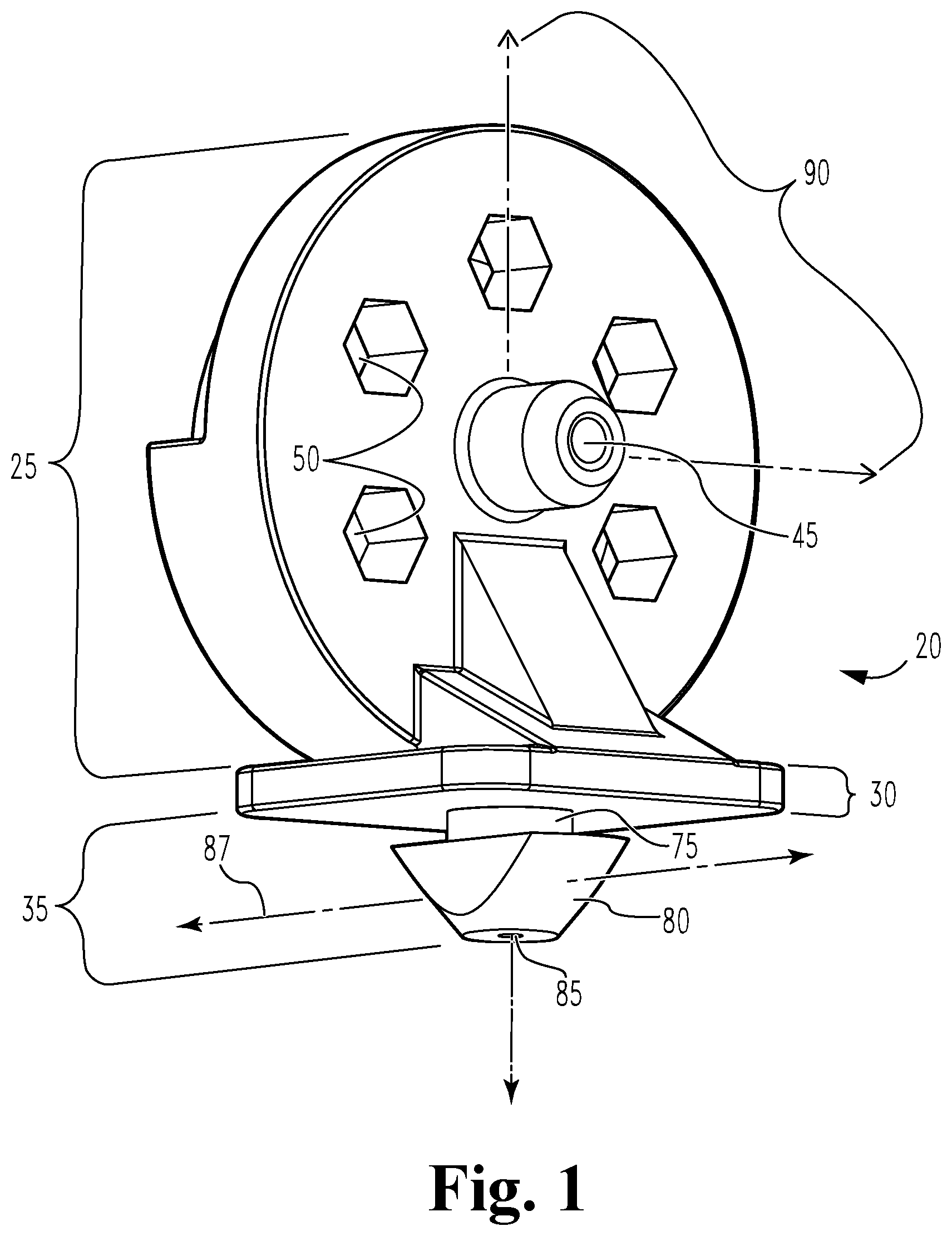 Patent US12410829 — Unitary bracket for T-slotted rails — Figure 1