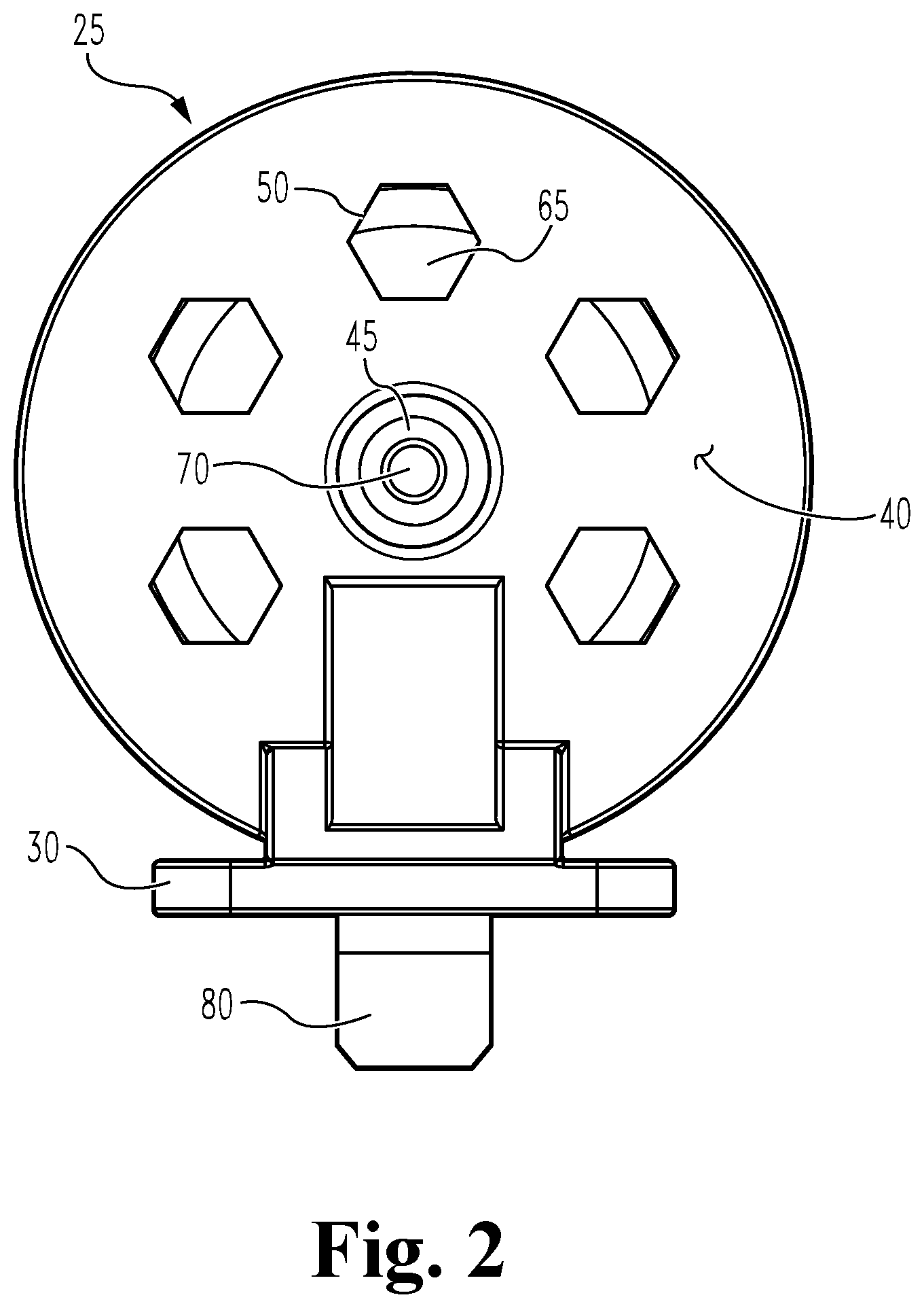 Patent US12410829 Figure 2 – Unitary bracket for T-slotted rails