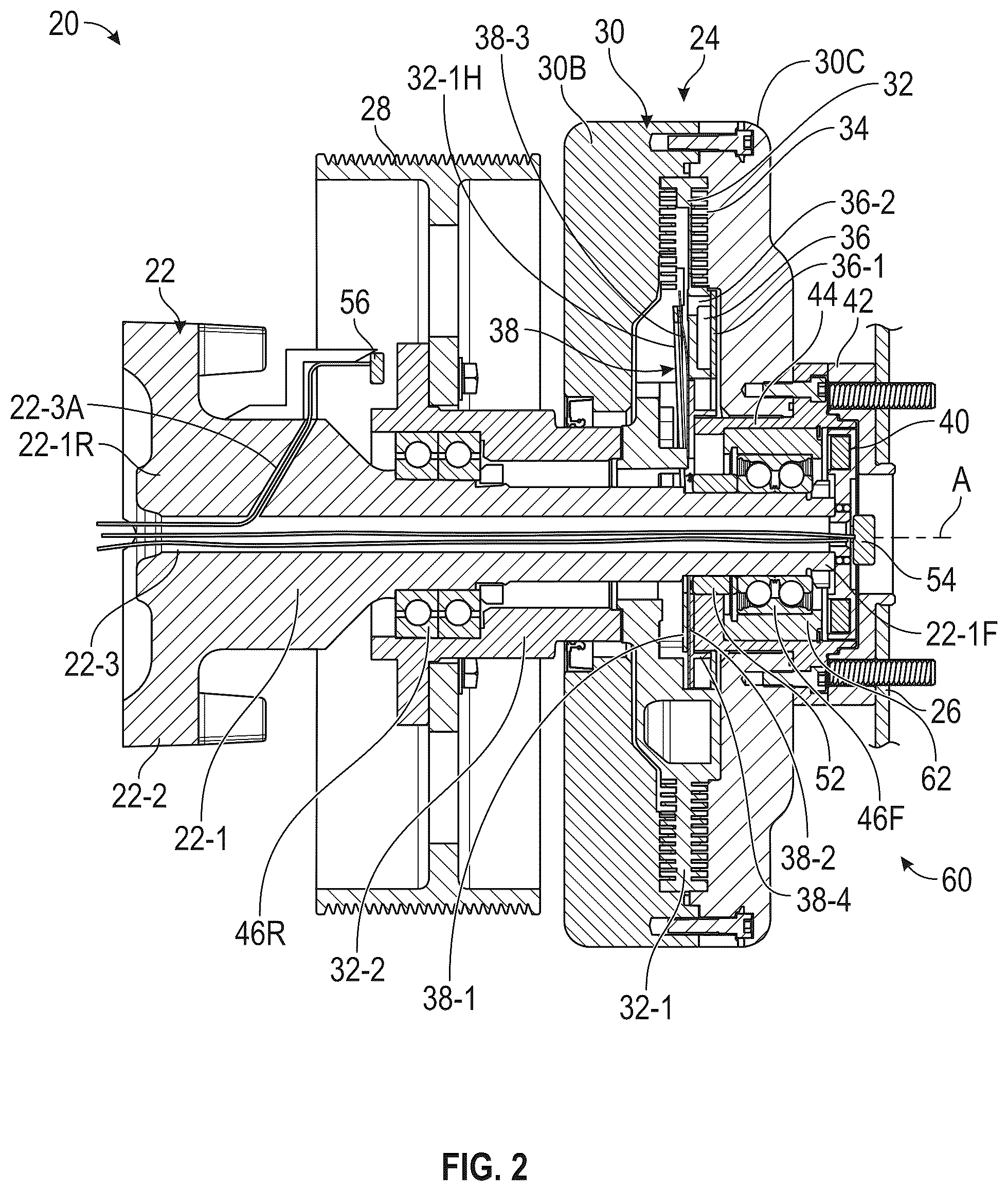 Patent US12410836 Figure 2 – Viscous clutch with front-mounted electromagnetic coil, modular valve and front hub subassemblies for a viscous clutch, and method of making