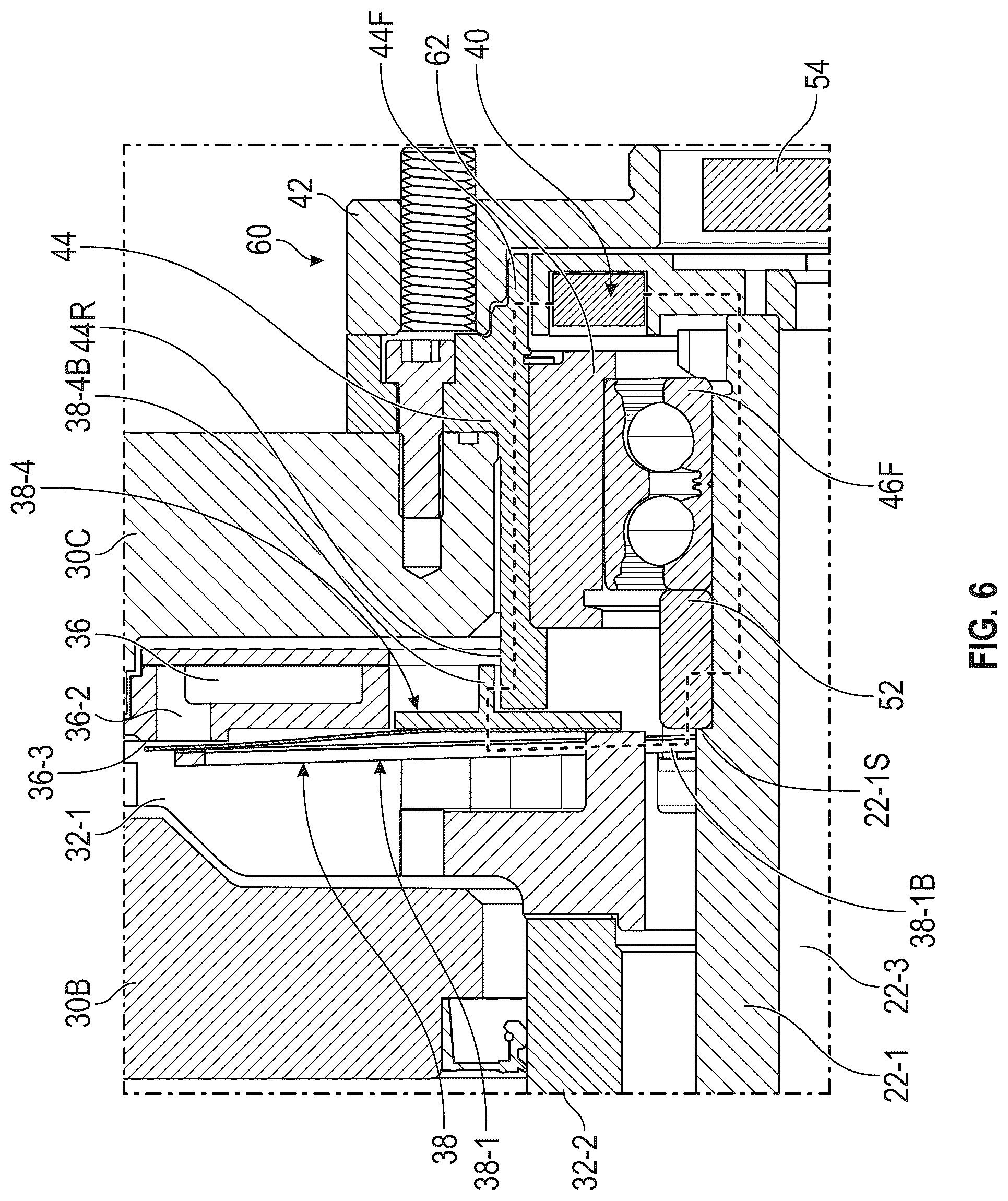 Patent US12410836 Figure 6 – Viscous clutch with front-mounted electromagnetic coil, modular valve and front hub subassemblies for a viscous clutch, and method of making