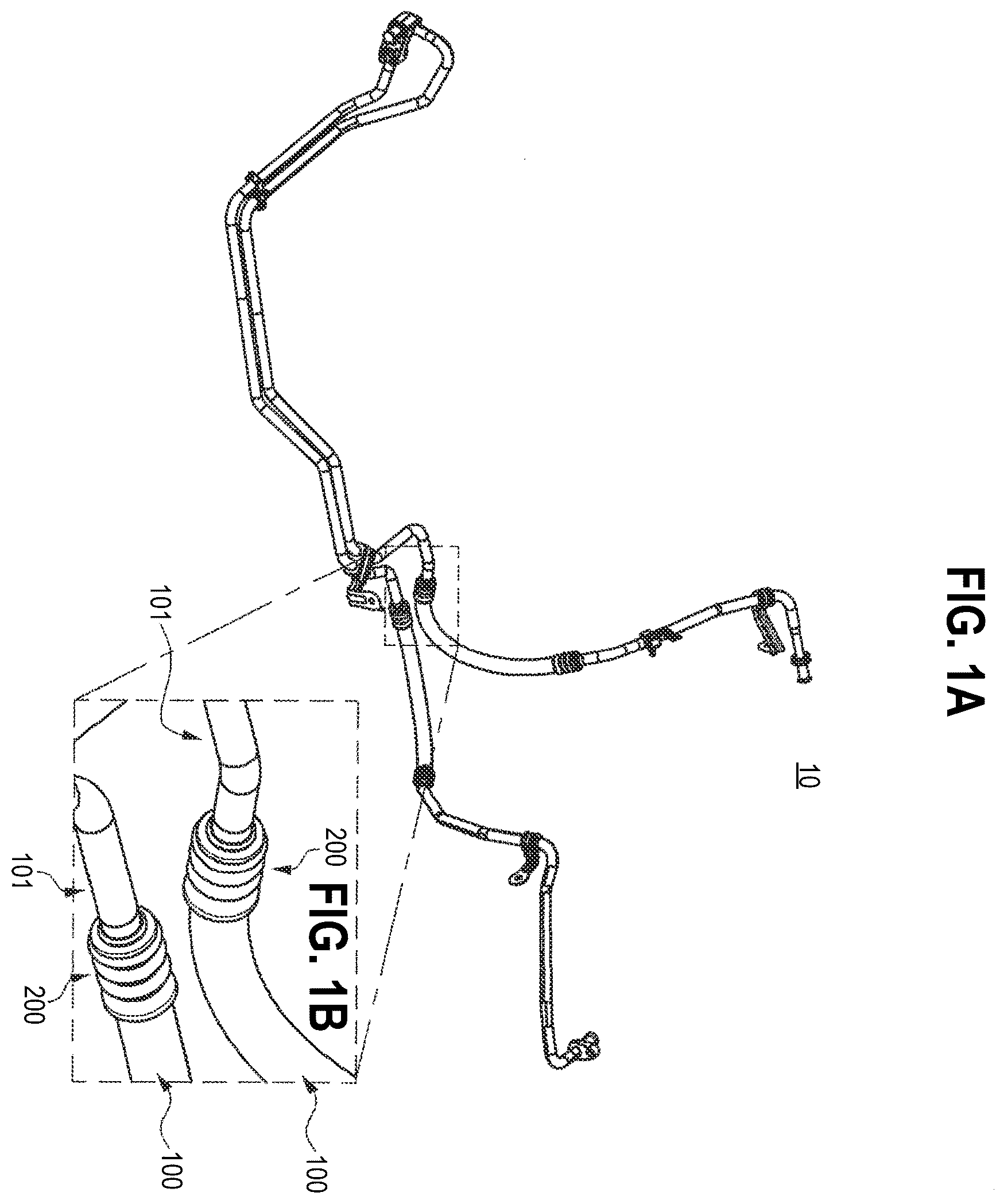 Patent US12410839 Figure 1 – Connection structure of oil hose for transmission