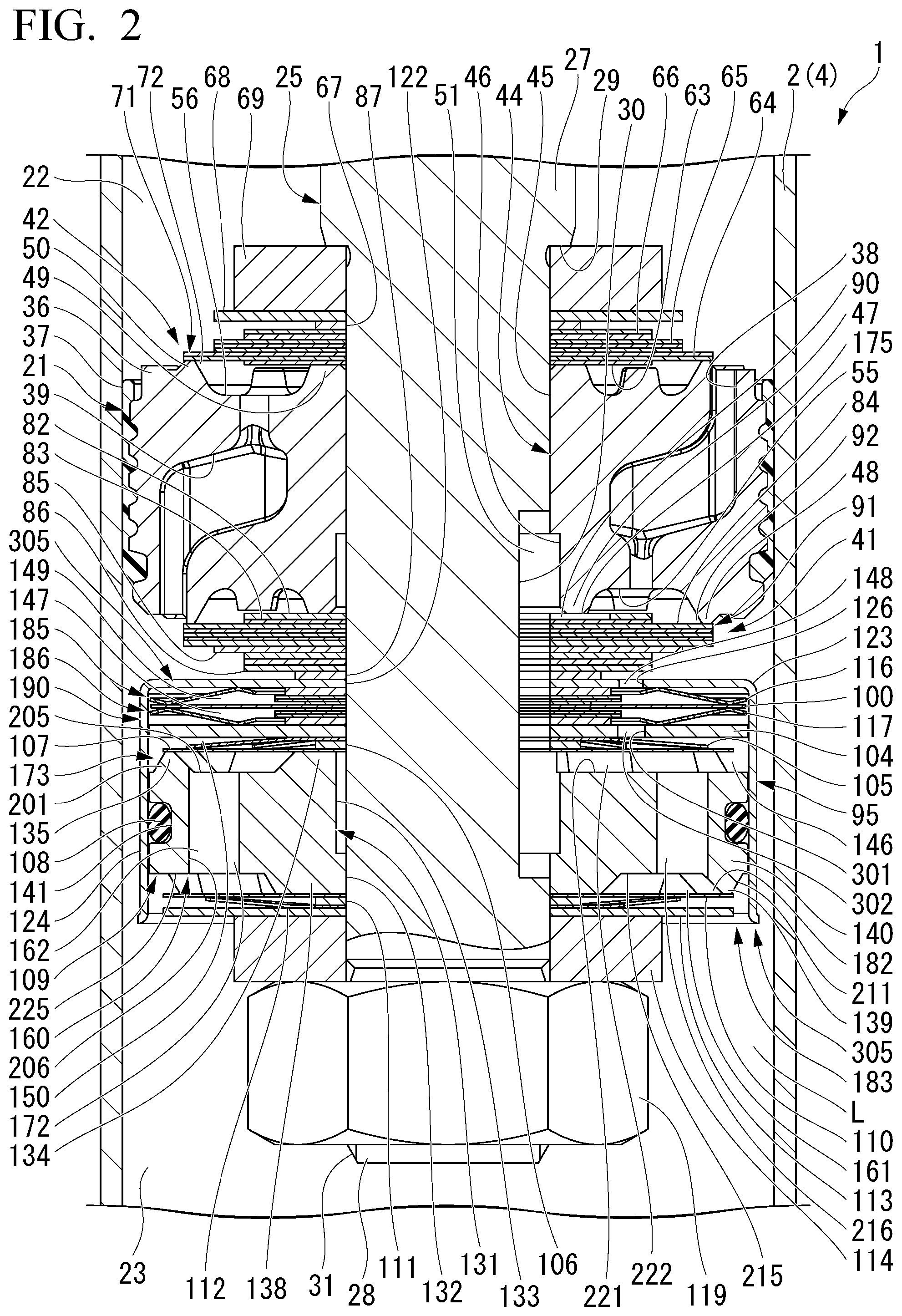 Patent US12410847 Figure 2 – Shock absorber