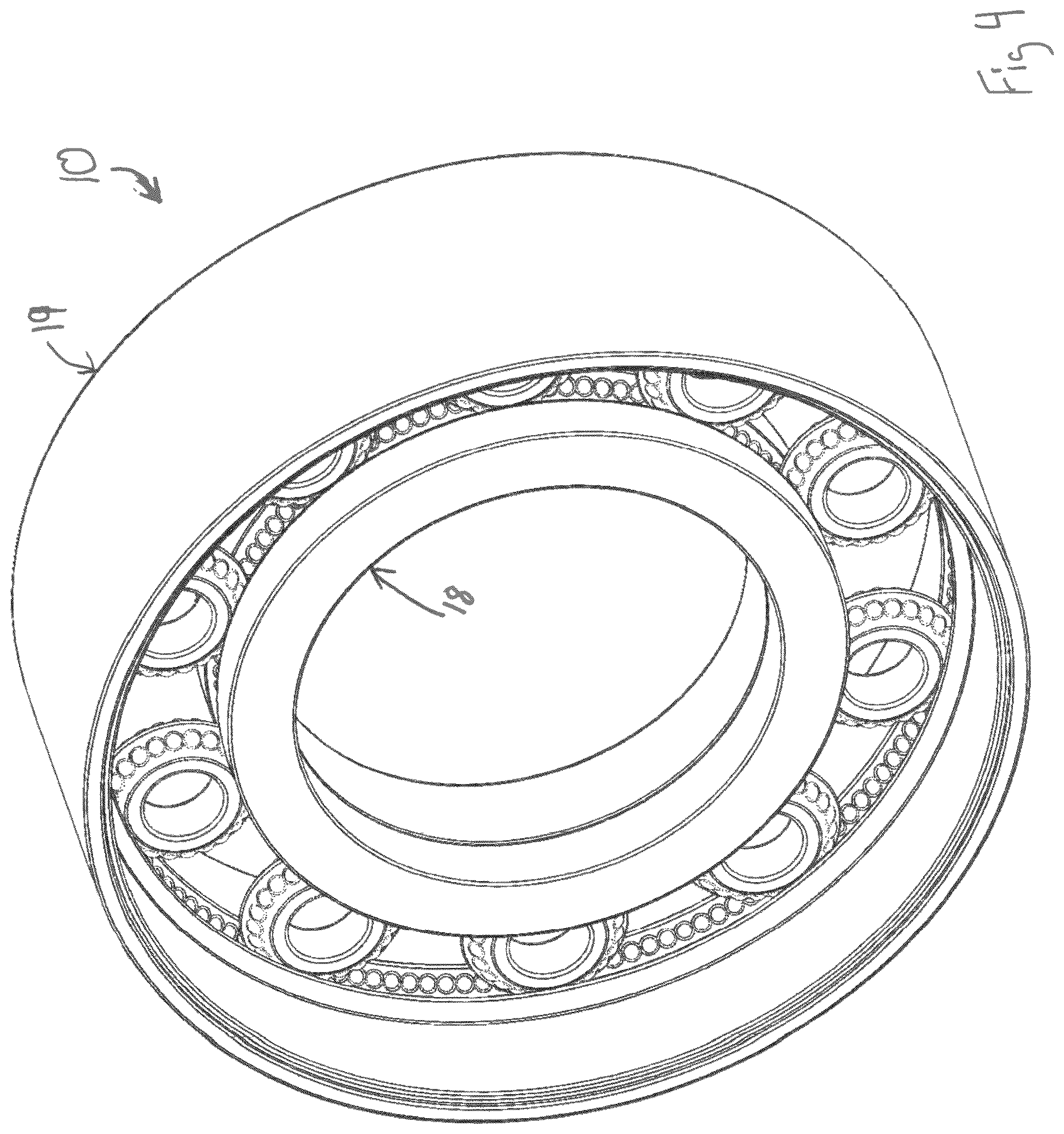 Patent US12410850 Figure 4 – Roller bearing and gear assembly