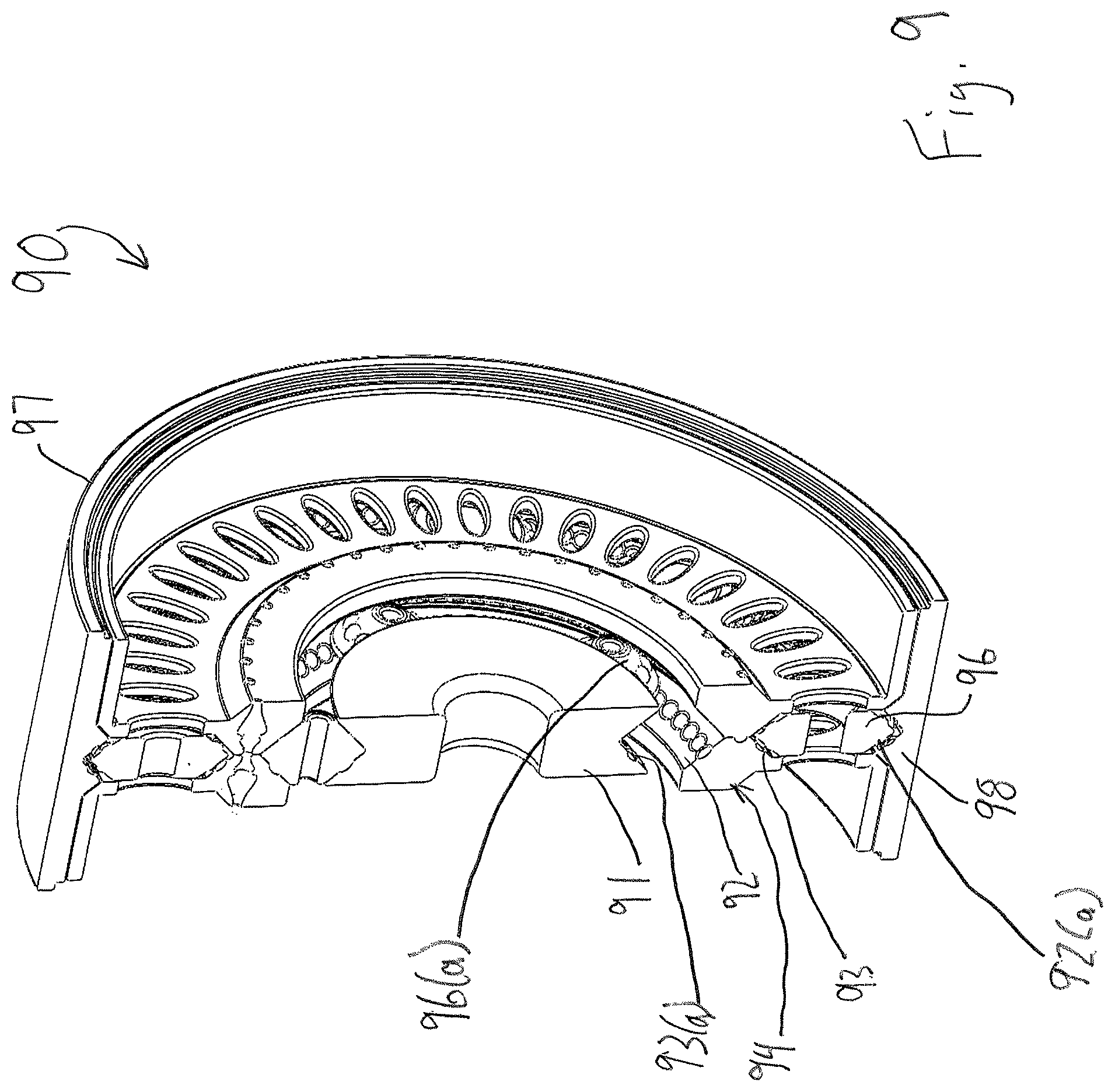 Patent US12410850 Figure 9 – Roller bearing and gear assembly