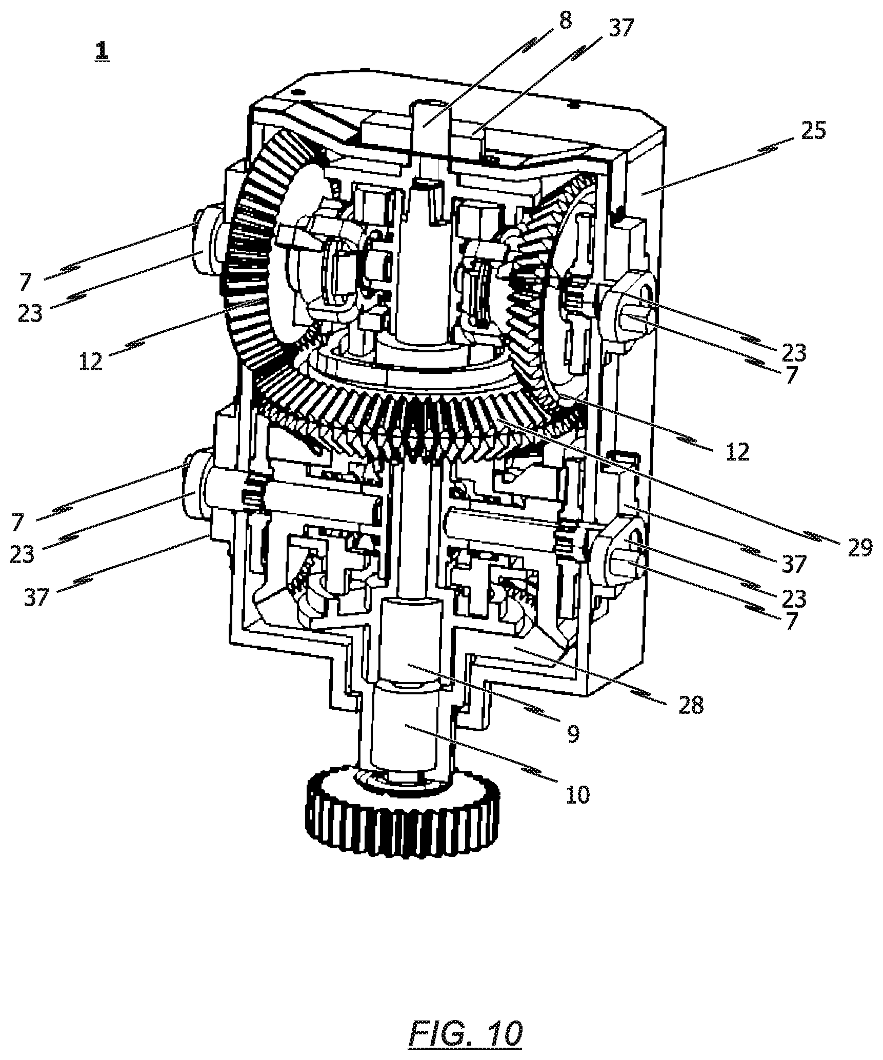 Patent US12410851 Figure 8 – Drive unit for actuating a plurality of functions of an air vent system of an air distribution system, and air vent system with a drive unit of this type