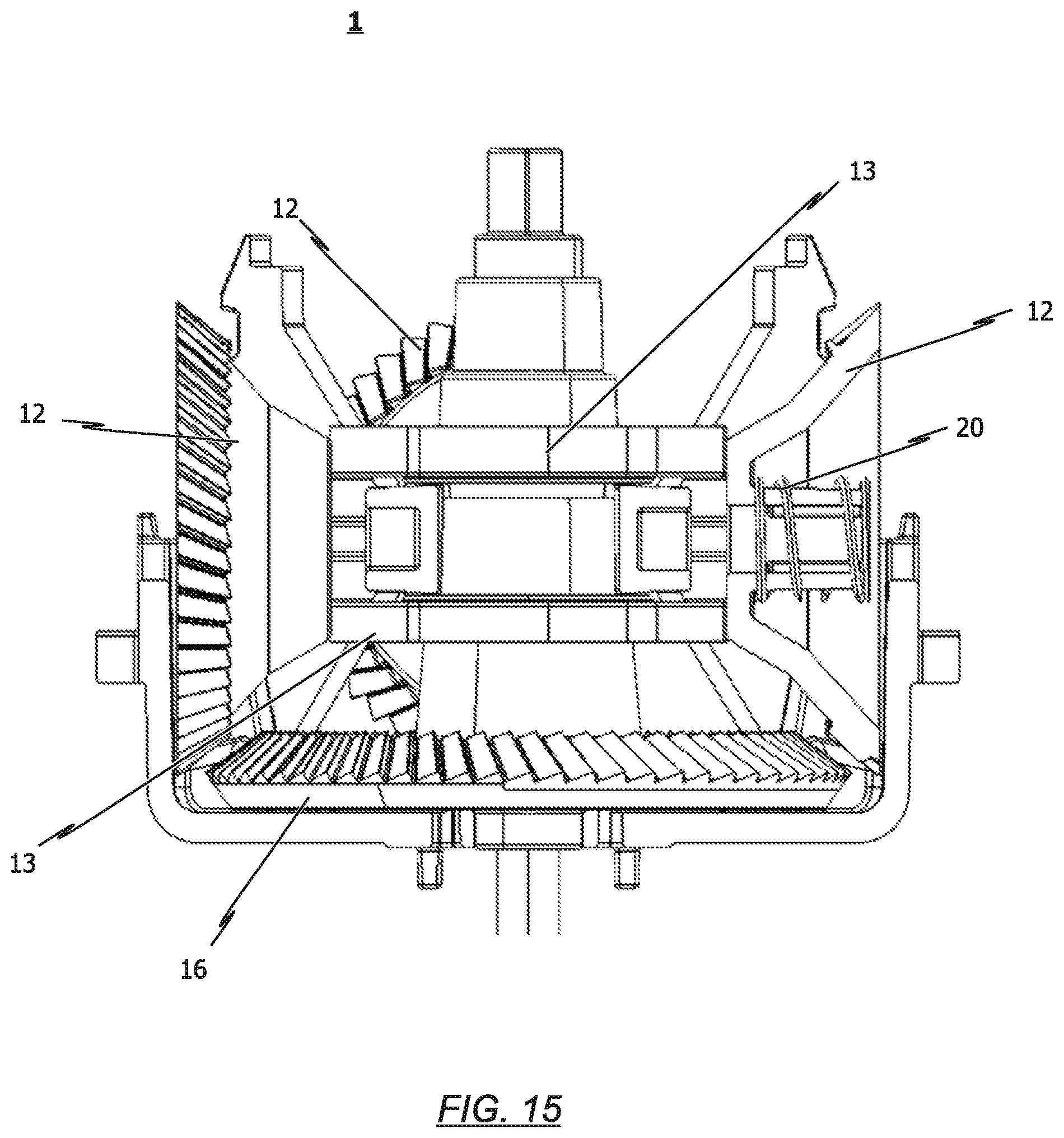 Patent US12410851 Figure 13 – Drive unit for actuating a plurality of functions of an air vent system of an air distribution system, and air vent system with a drive unit of this type