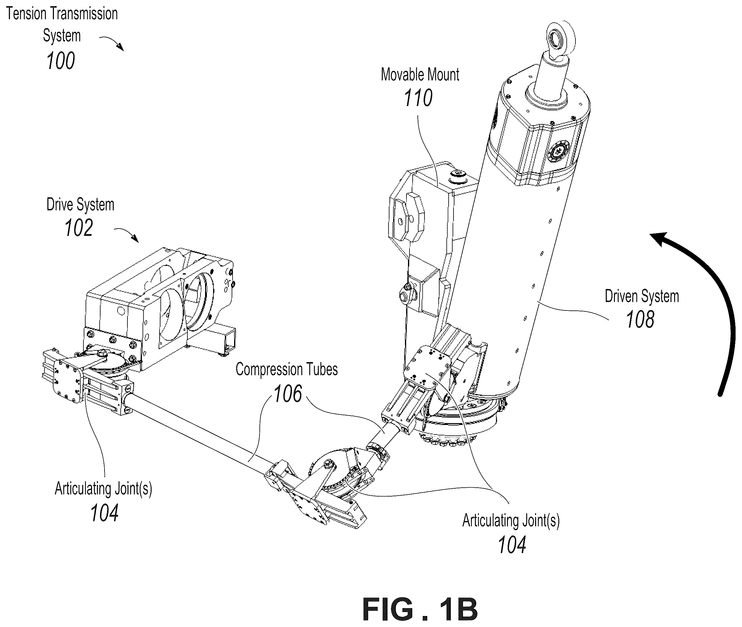 Patent US12410852 Figure 2 – Torque free articulated tension transmission