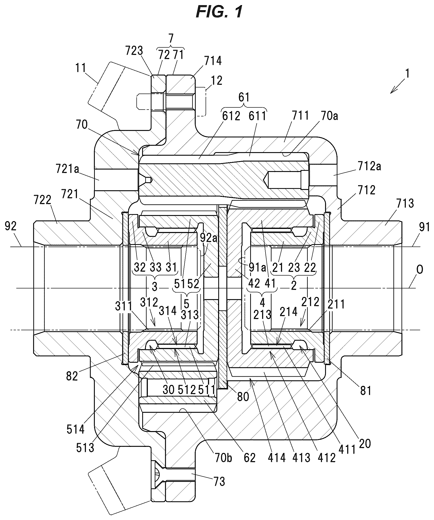 Patent US12410853 Figure 1 – Differential gear