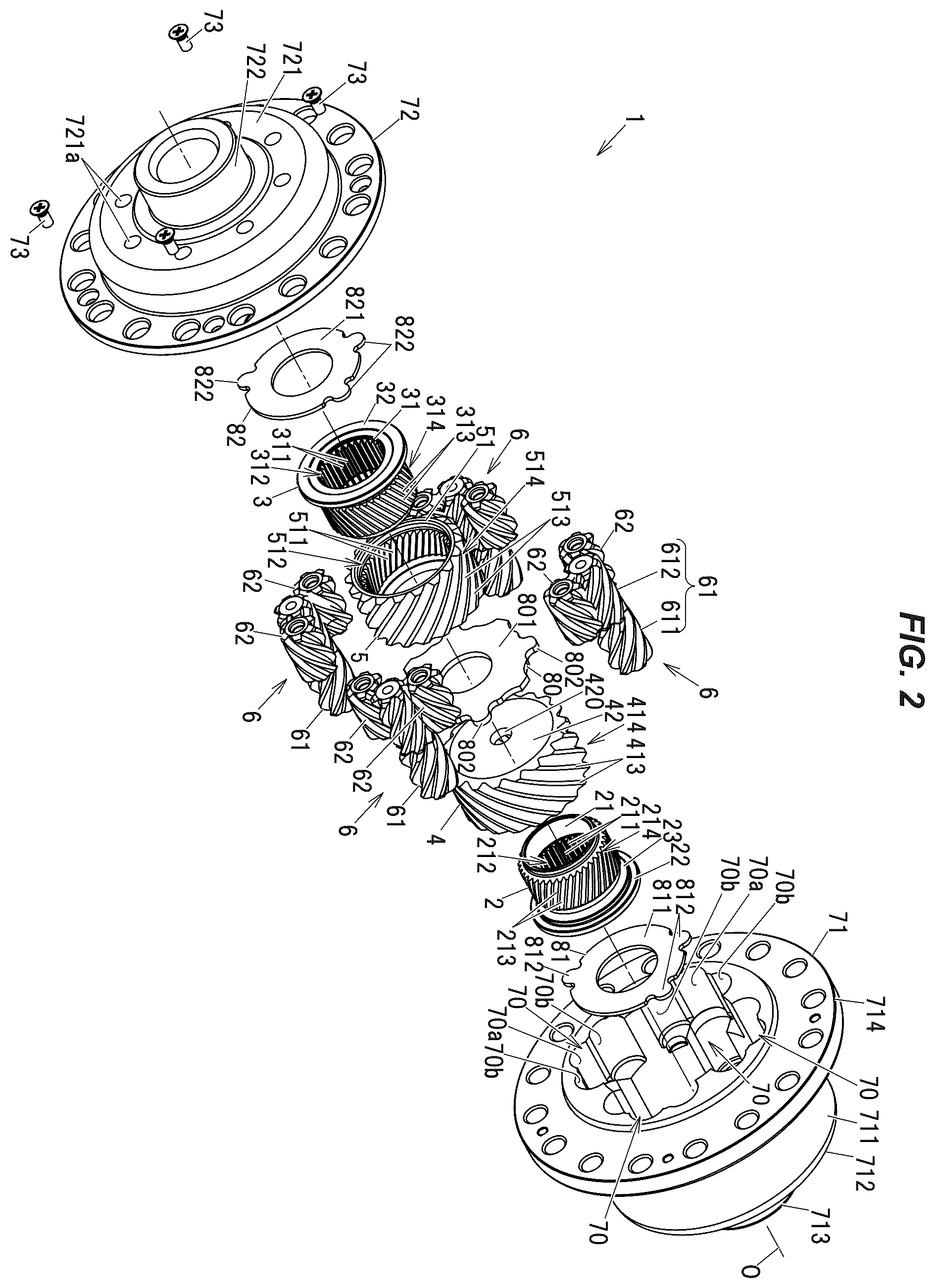 Patent US12410853 Figure 2 – Differential gear