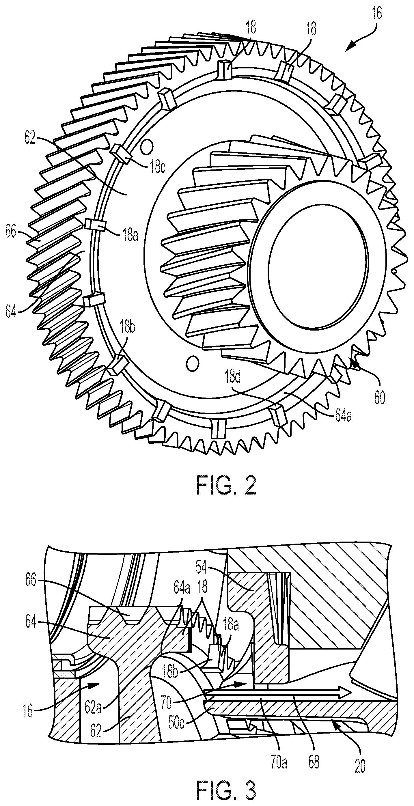 Patent US12410854 Figure 2 – Automotive drivetrain gearbox including differential and planet gears with blades