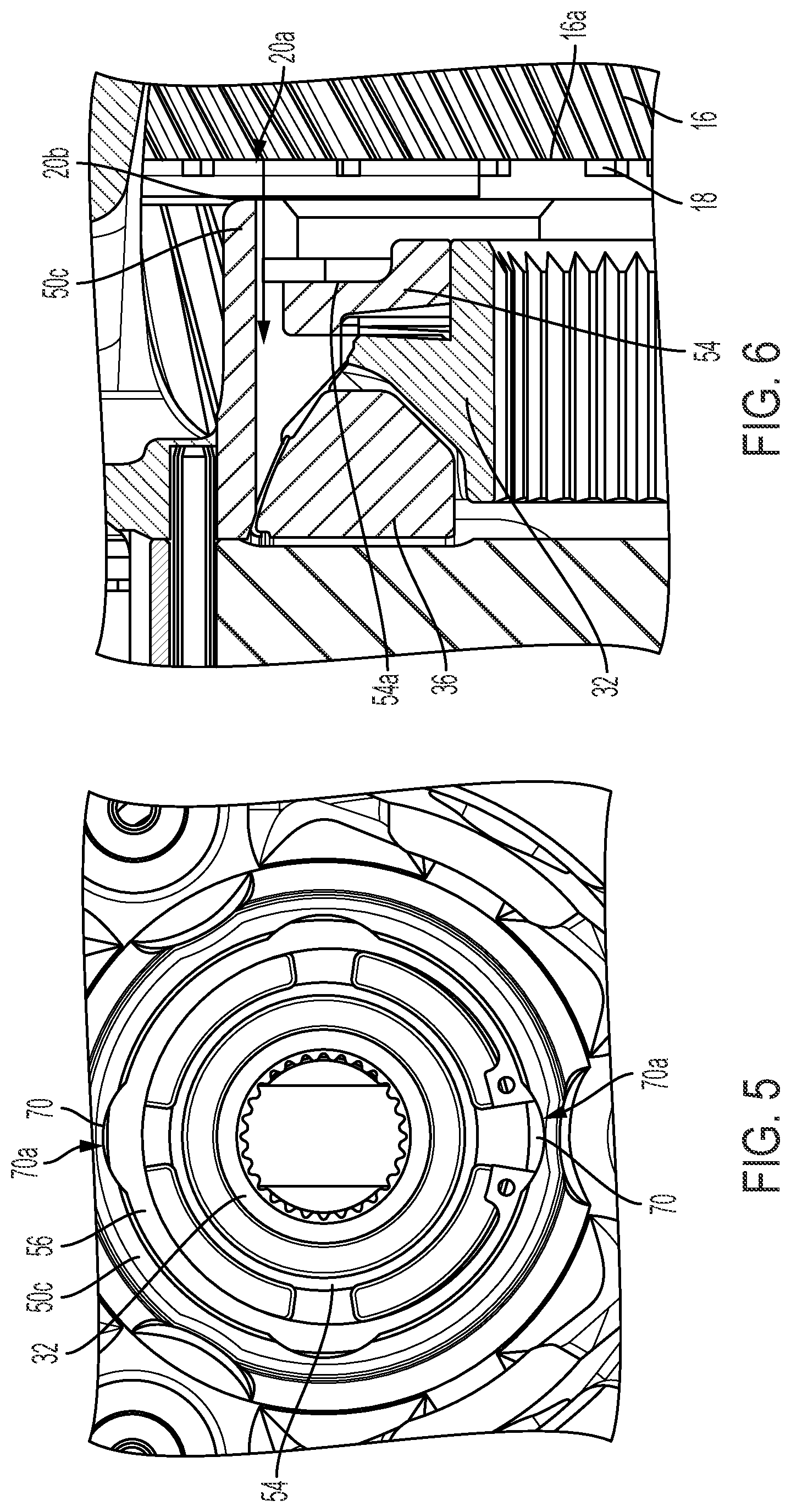 Patent US12410854 Figure 4 – Automotive drivetrain gearbox including differential and planet gears with blades