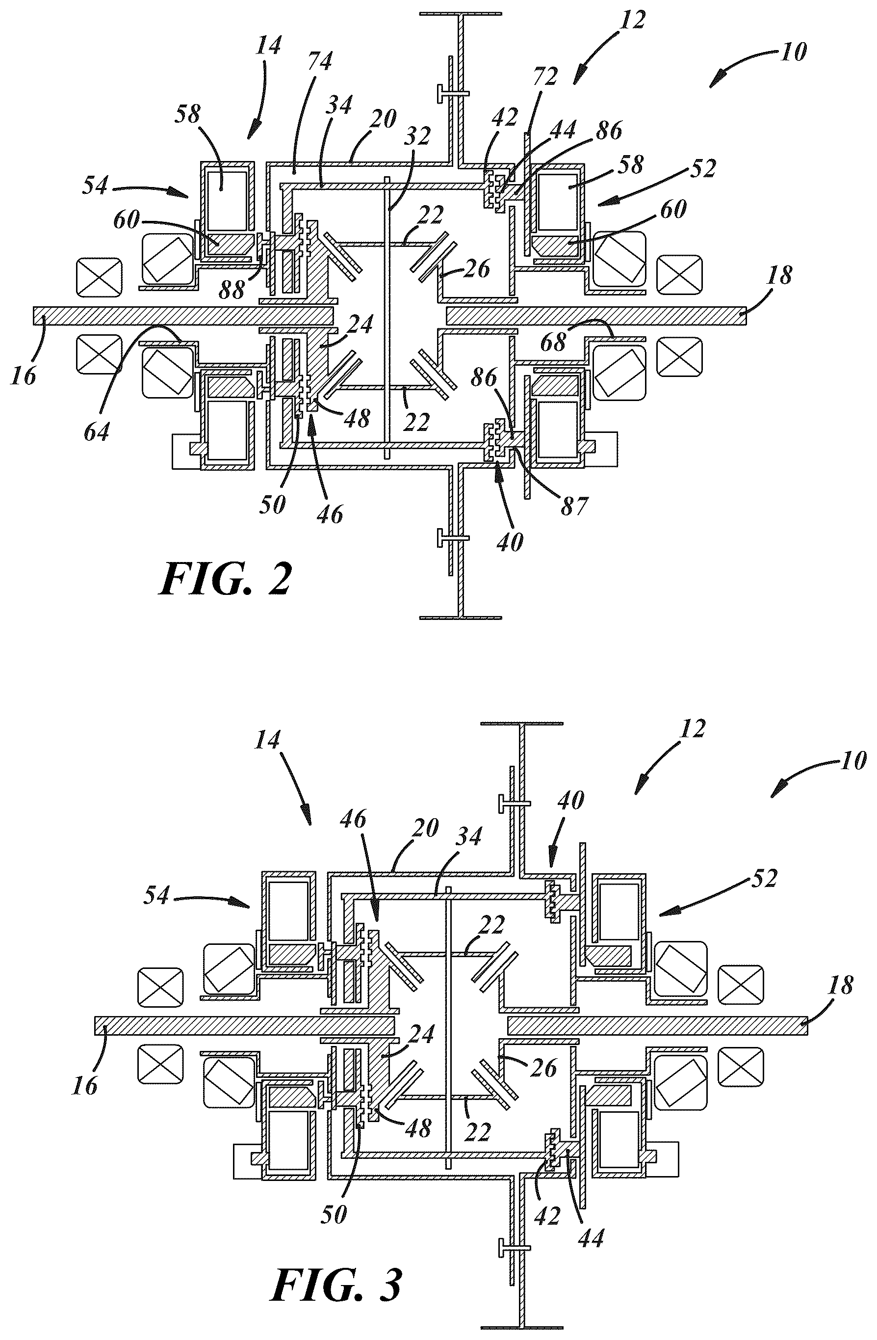 Patent US12410855 Figure 2 – Differential with disconnect and locking mechanisms