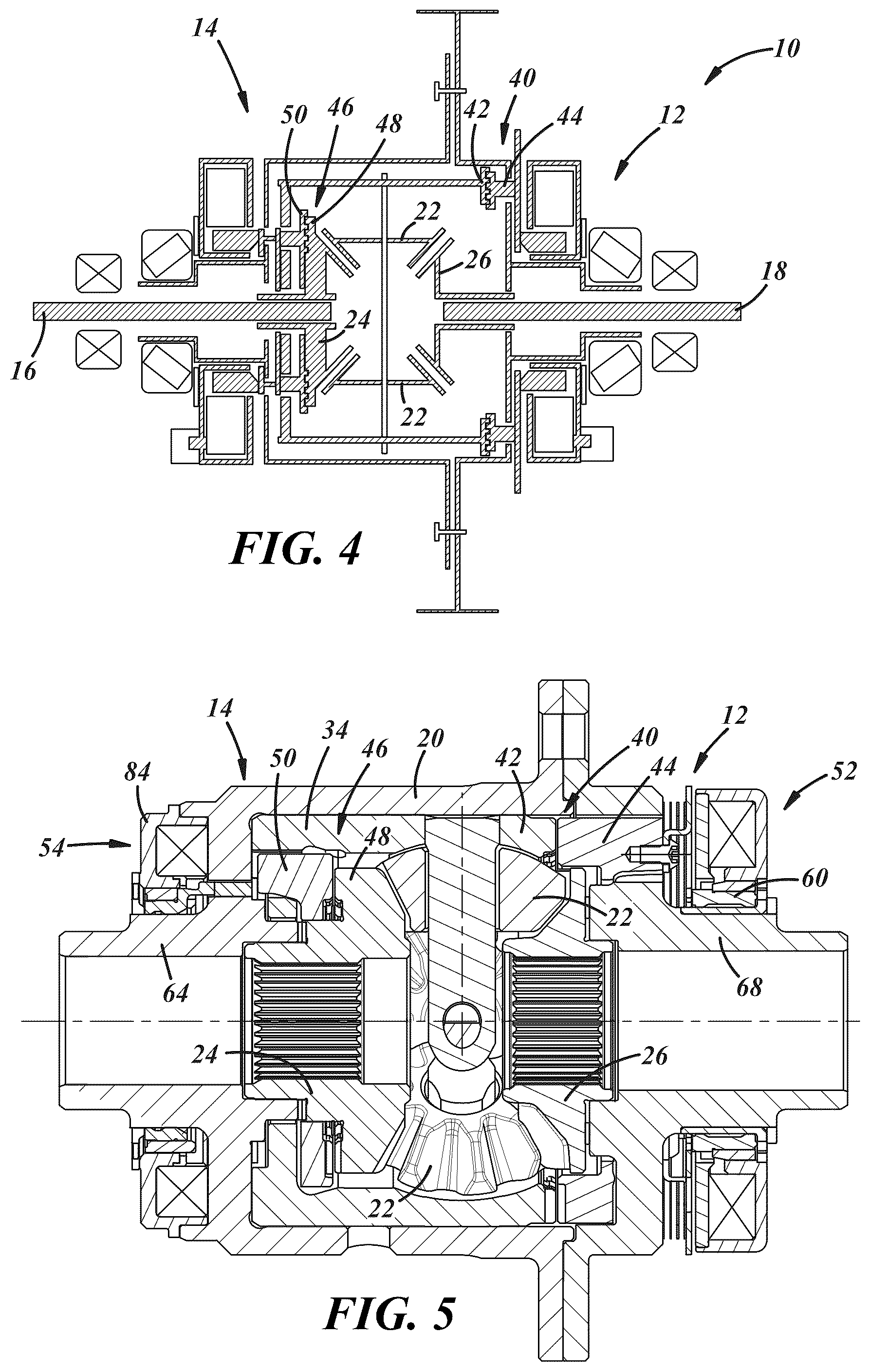 Patent US12410855 Figure 3 – Differential with disconnect and locking mechanisms