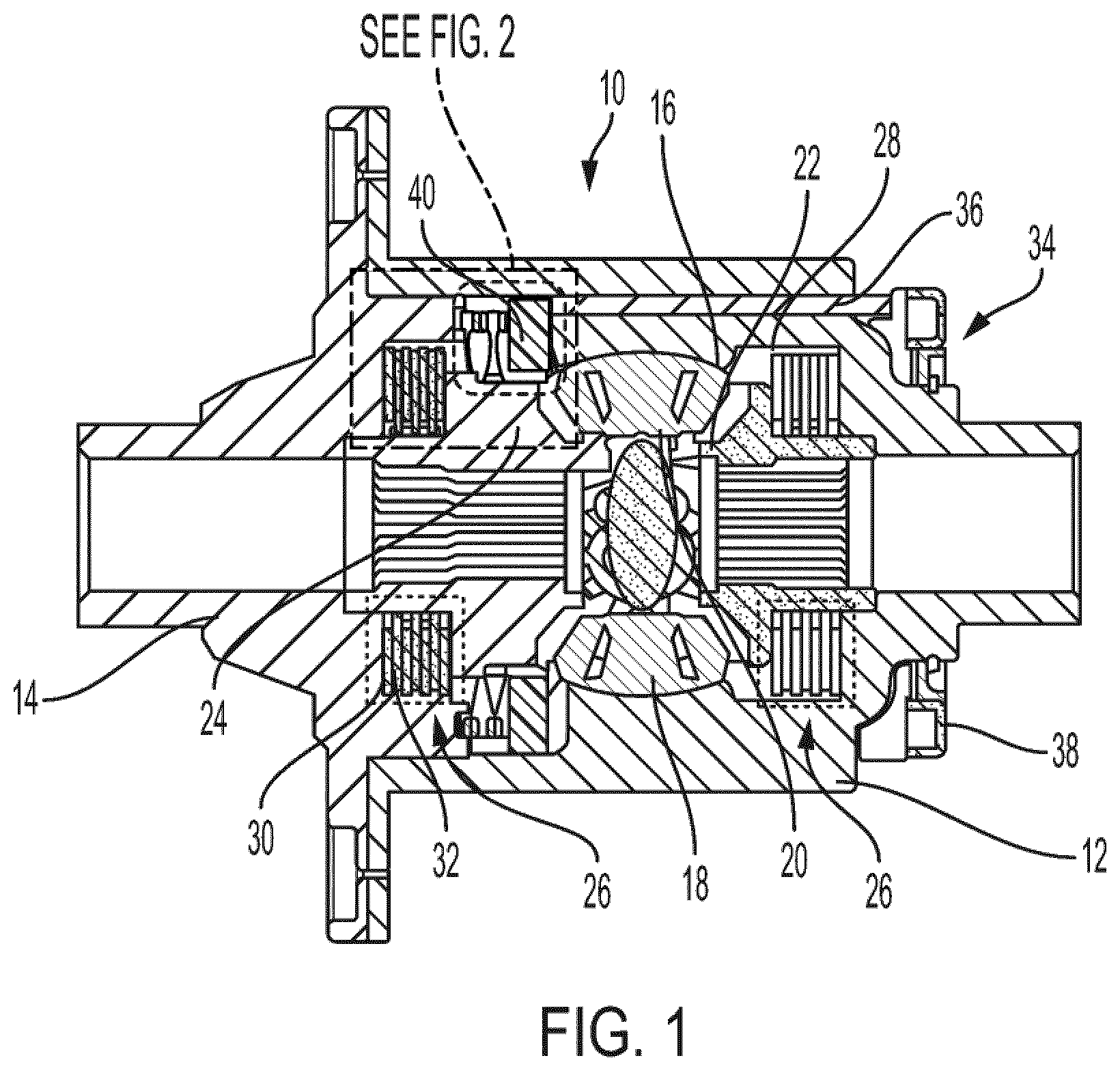 Patent US12410856 Figure 1 – Collar type differential which combines limited slip and locking capability