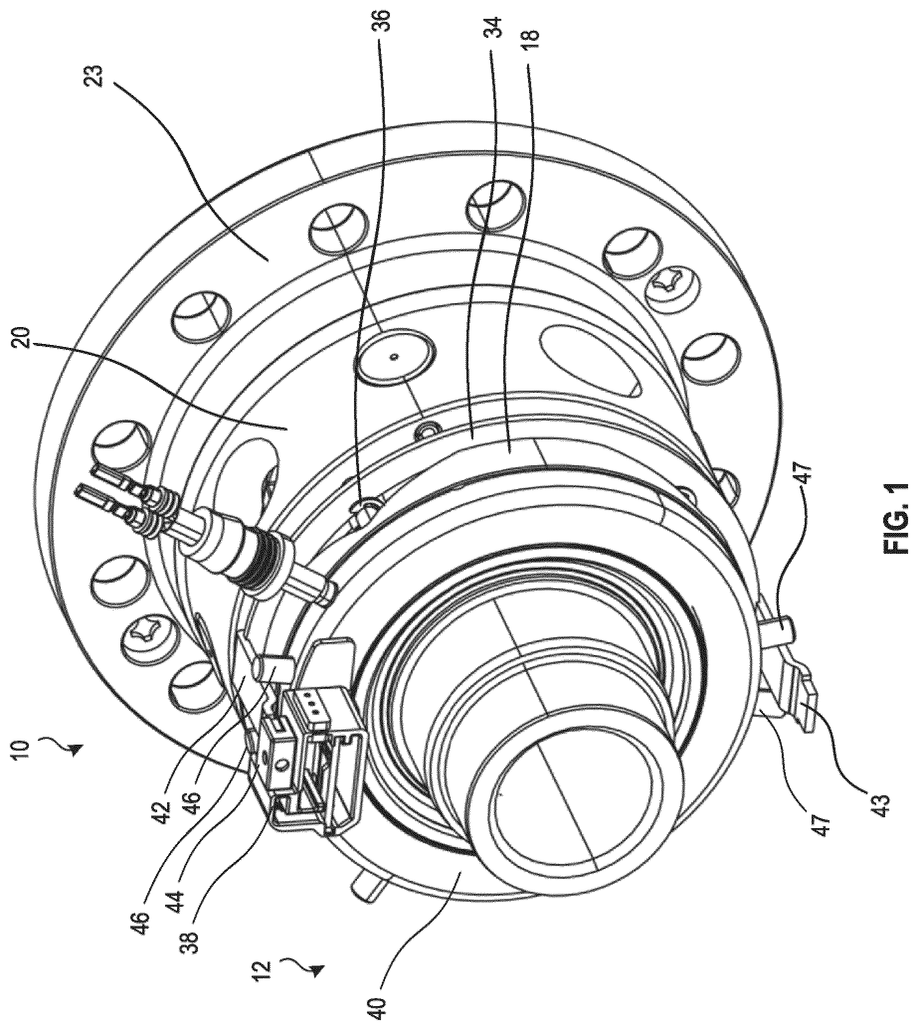 Patent US12410857 Figure 1 – Lock detection mechanism for electronic locking differential
