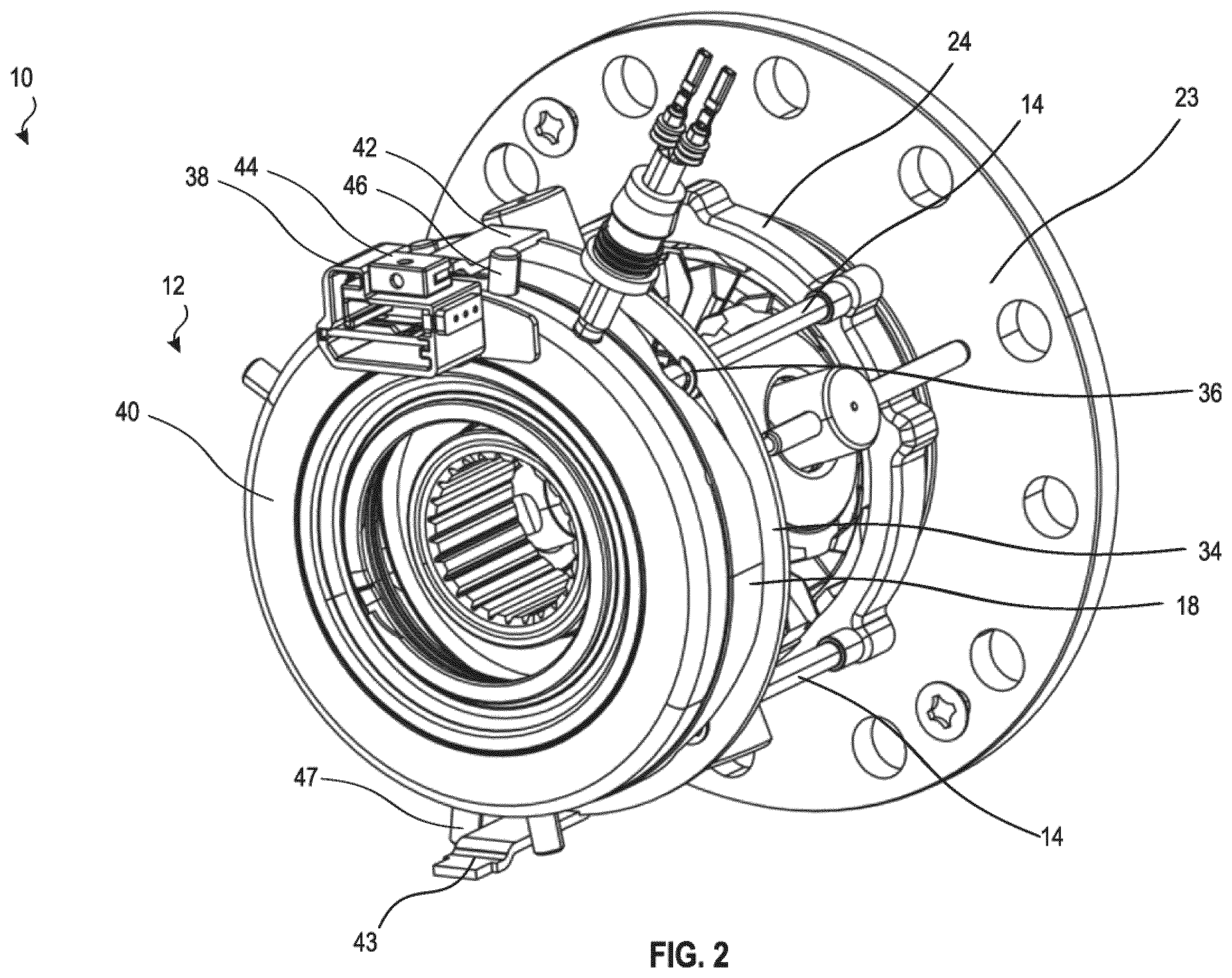 Patent US12410857 Figure 2 – Lock detection mechanism for electronic locking differential