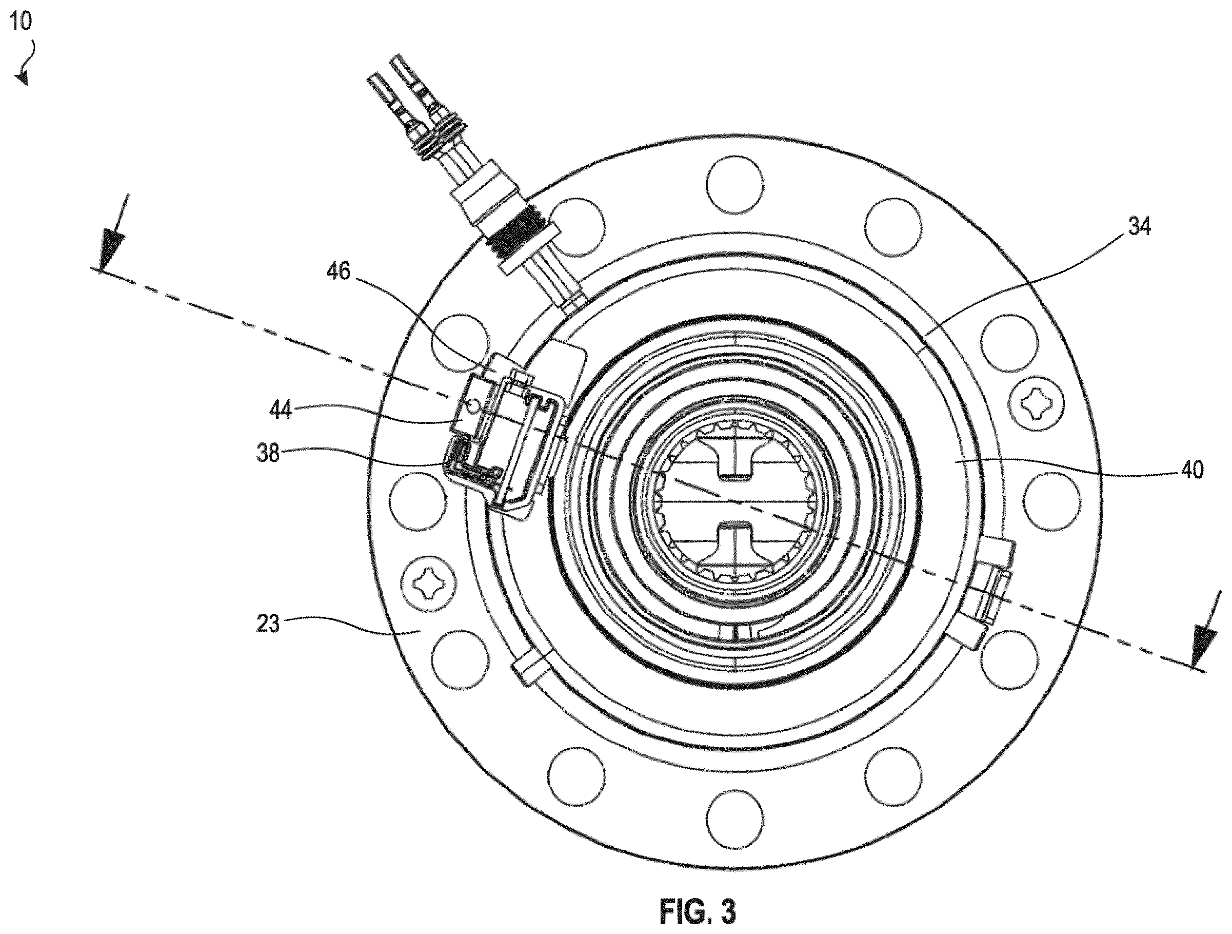 Patent US12410857 Figure 3 – Lock detection mechanism for electronic locking differential