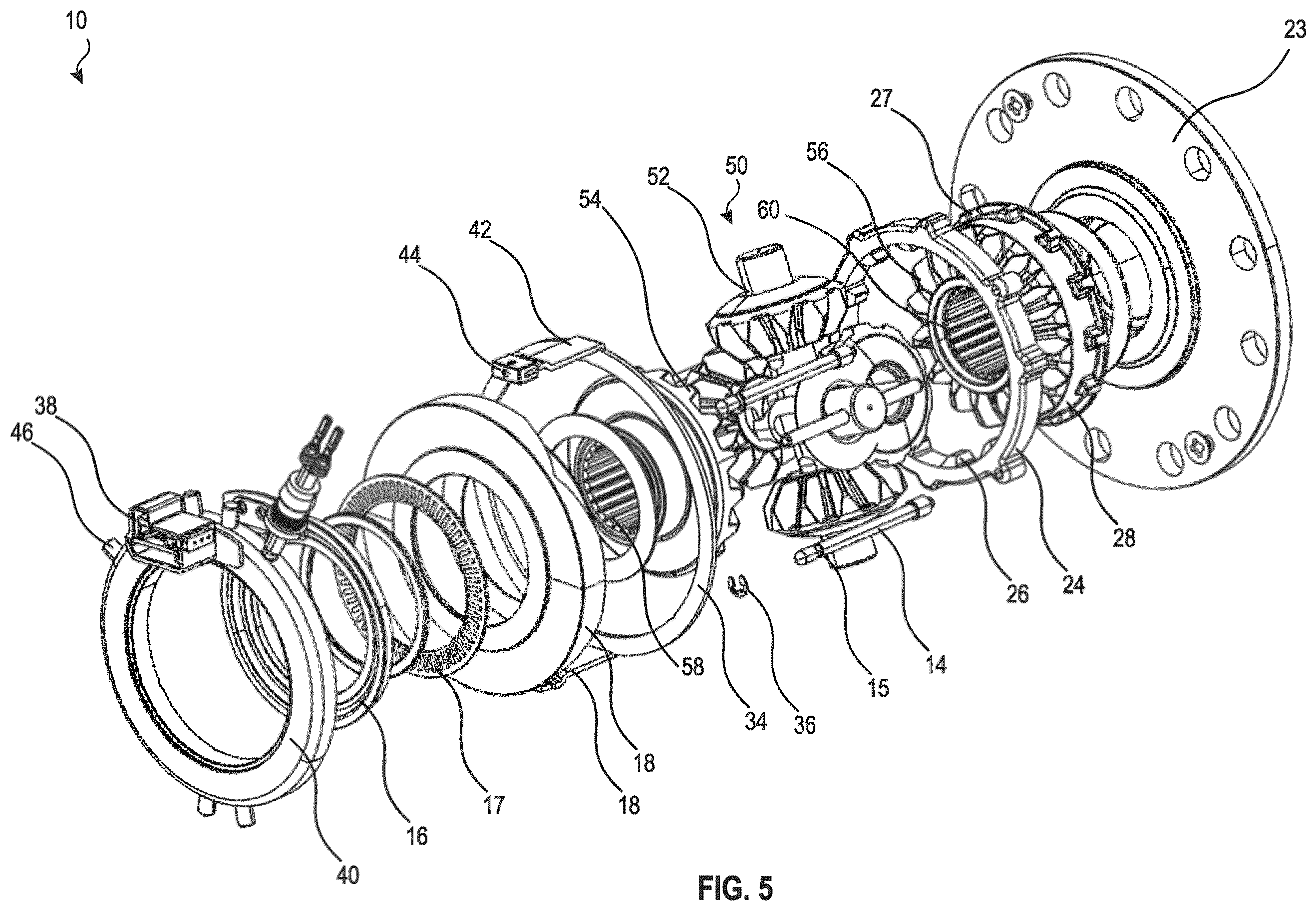 Patent US12410857 Figure 5 – Lock detection mechanism for electronic locking differential