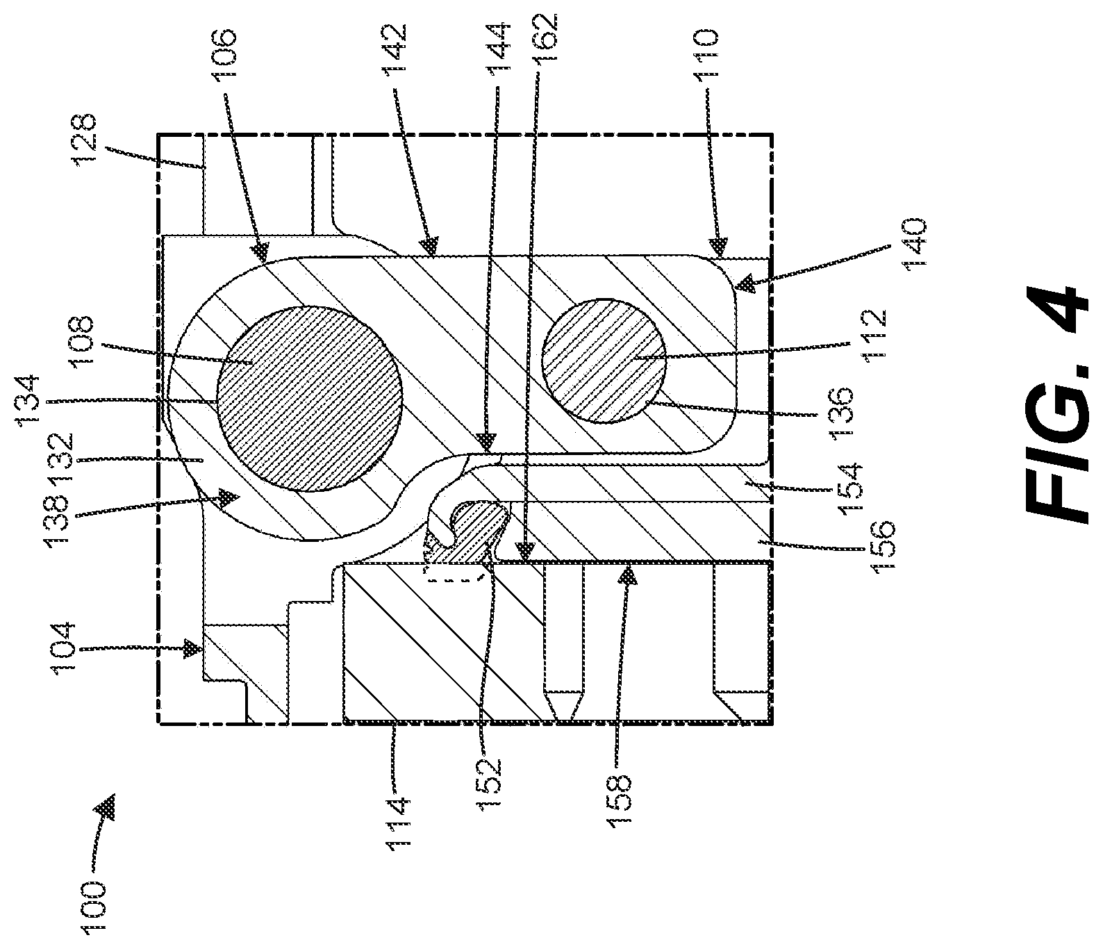 Patent US12410869 Figure 4 – Two-pin clapper check valve