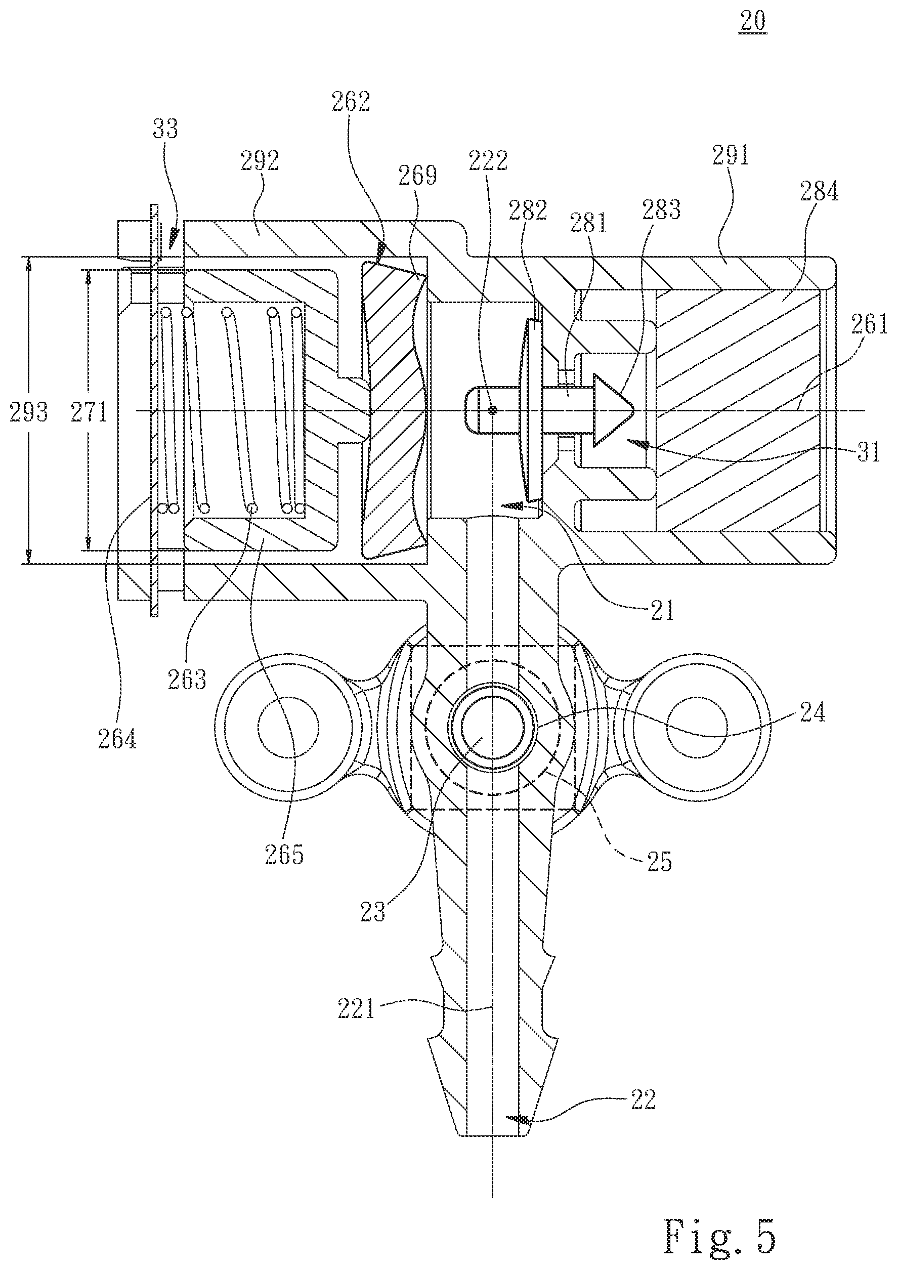 Patent US12410870 Figure 5 – Detection air faucet