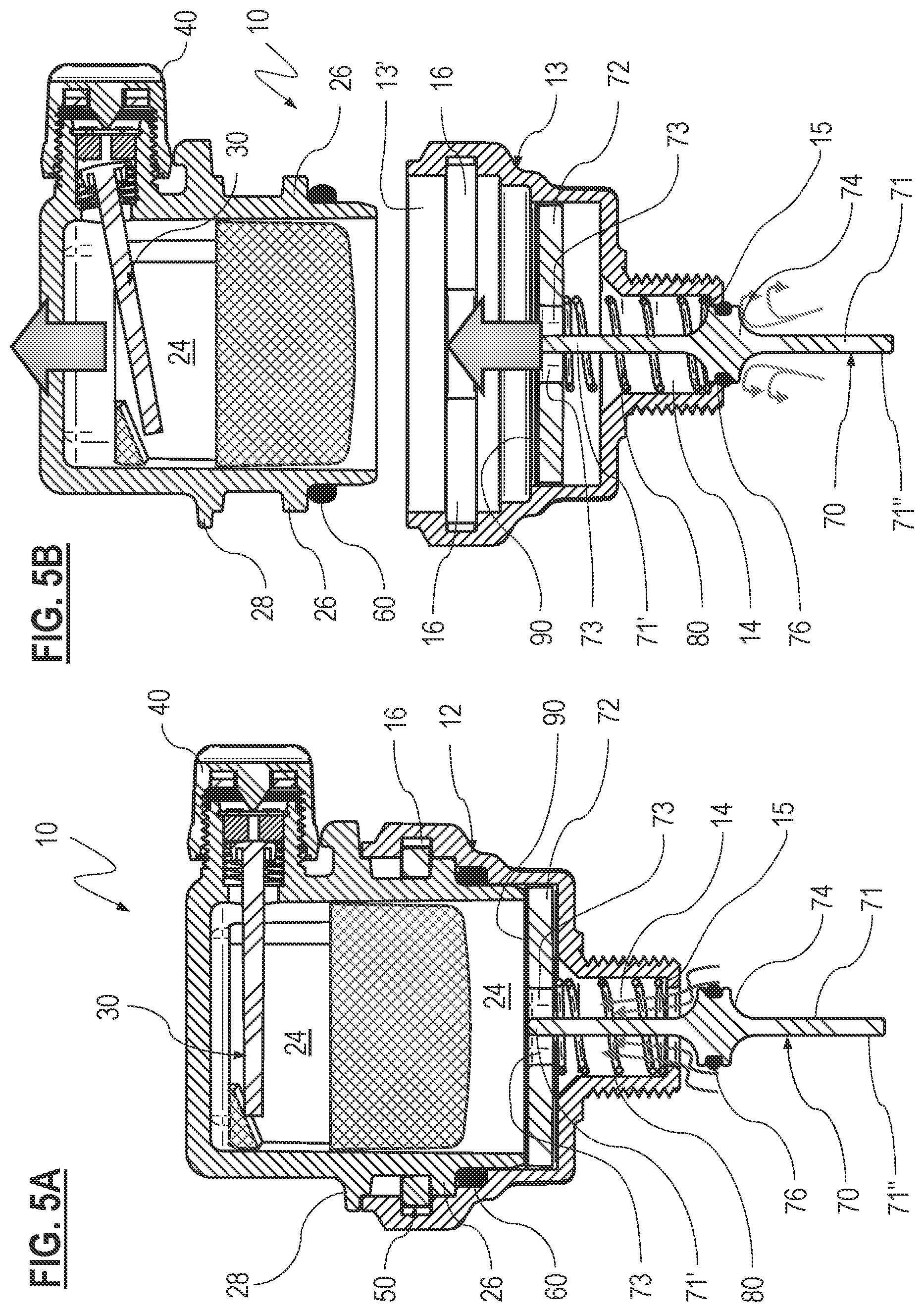 Patent US12410871 Figure 5 – Deaerator with integrated shut-off valve
