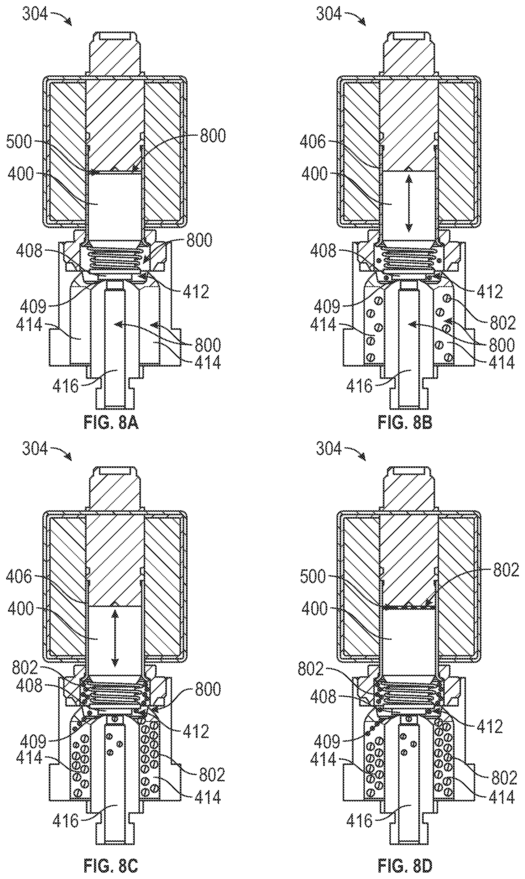 Patent US12410872 Figure 8 – Valve priming and depriming