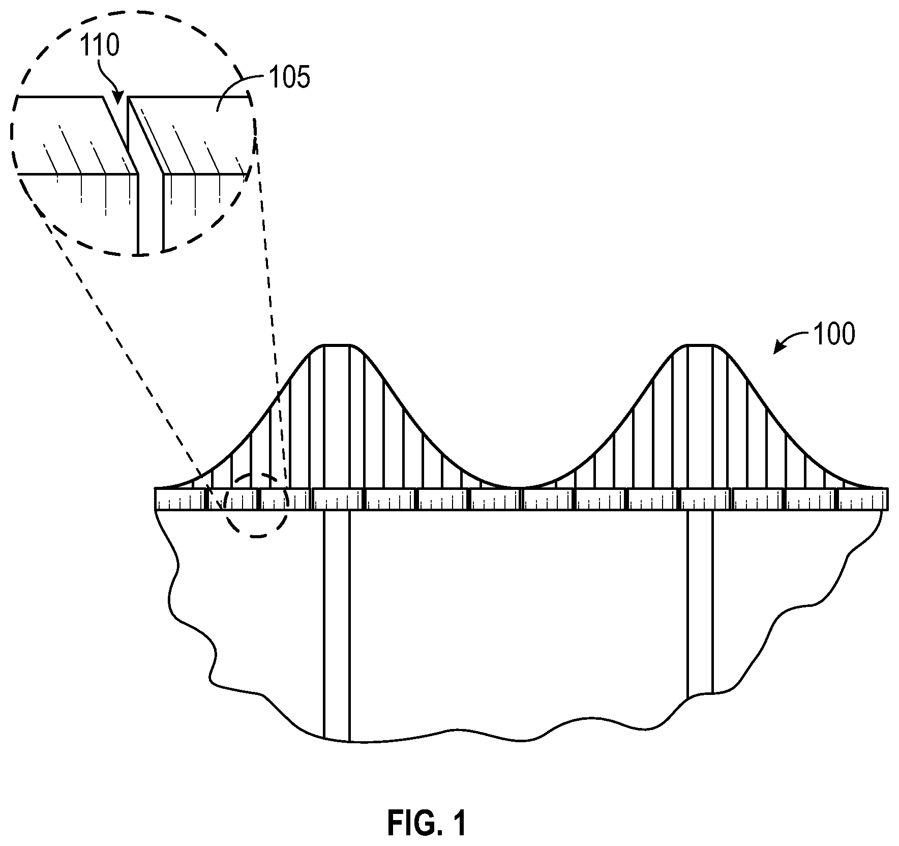 Patent US12410873 — Apparatus, system, and method for a tubular body to traverse a gap — Figure 1
