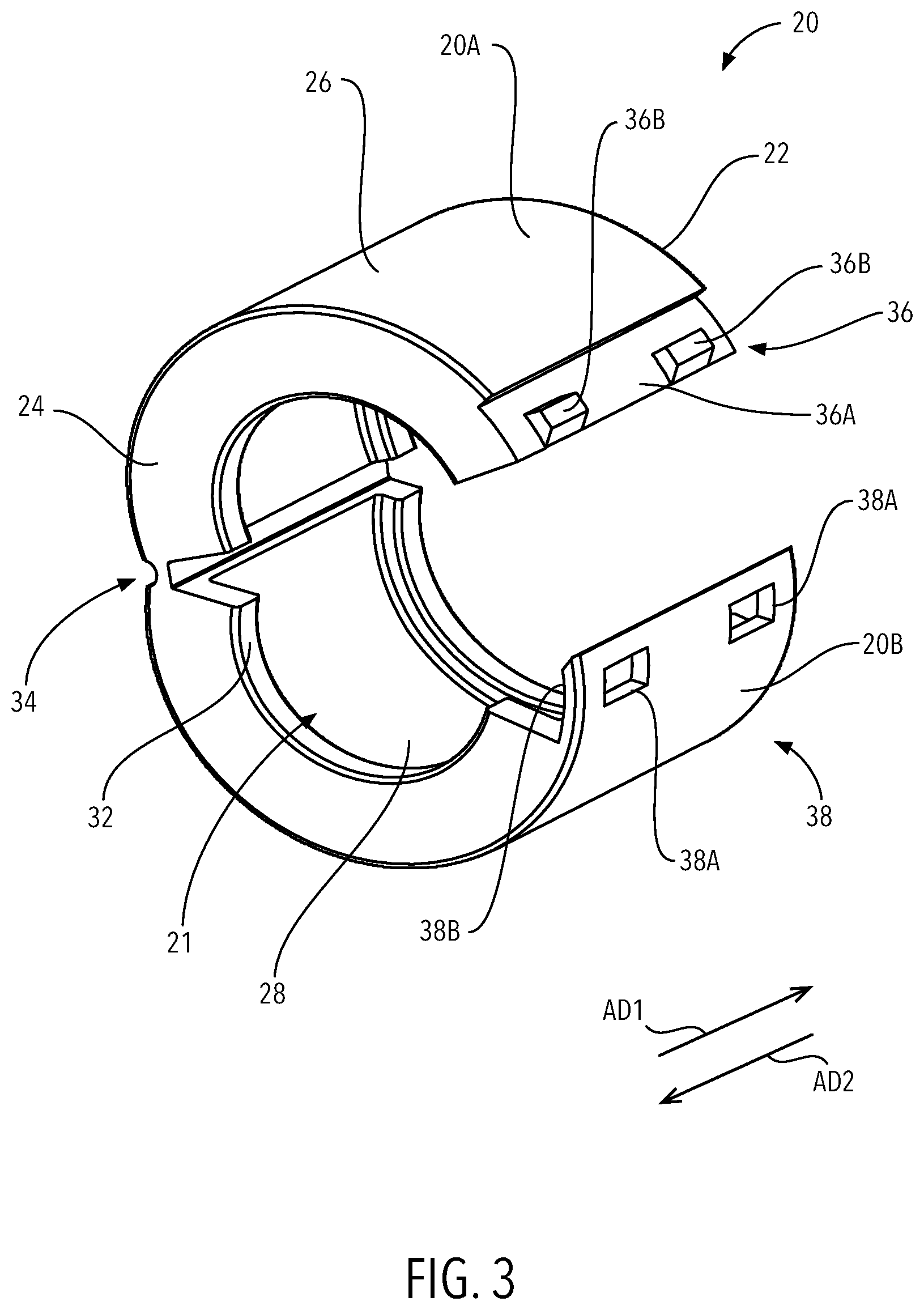 Patent US12410876 Figure 3 – Fluid connection assembly