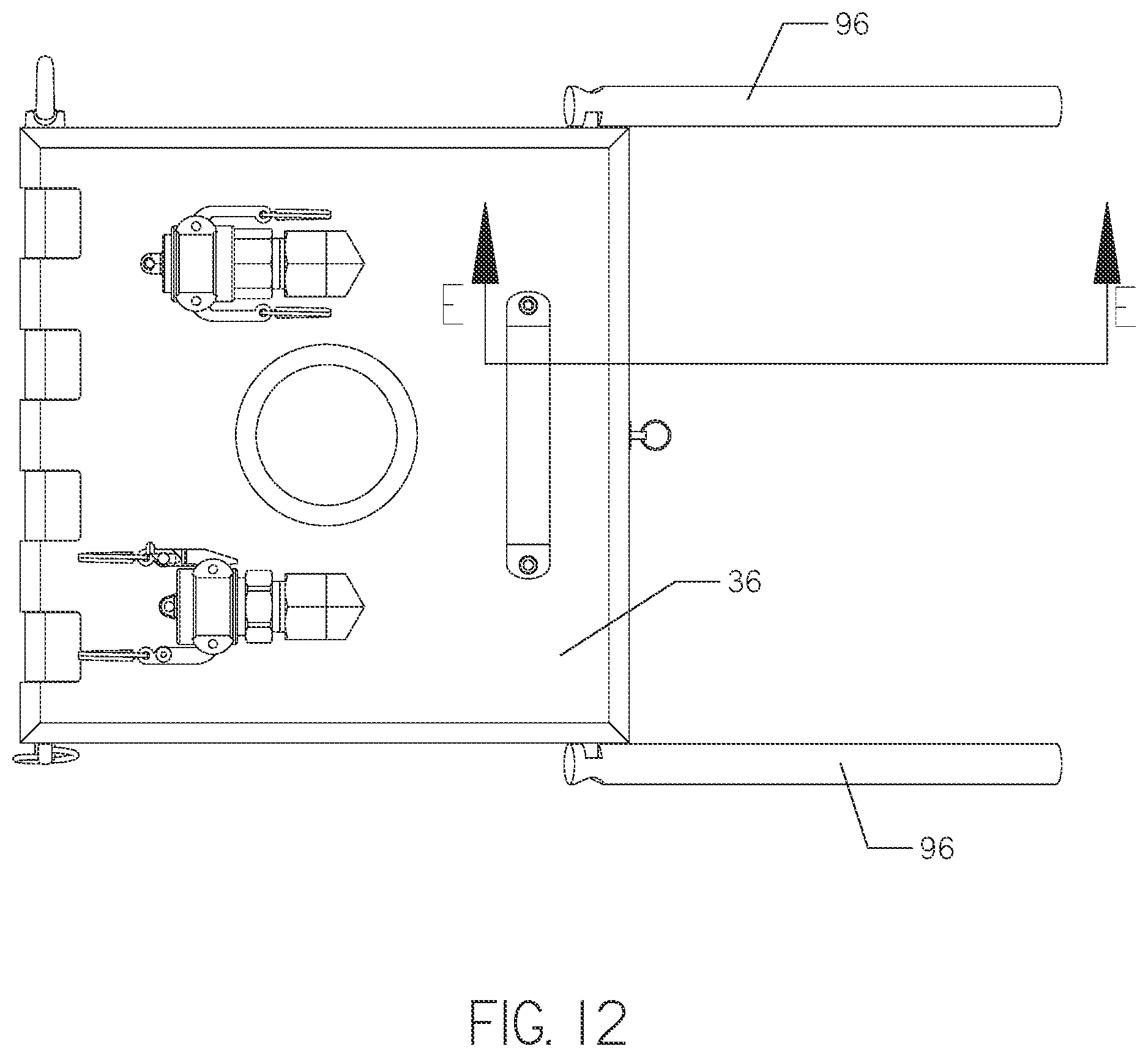 Patent US12410879 Figure 12 – Latch assembly for use with an inversion drum