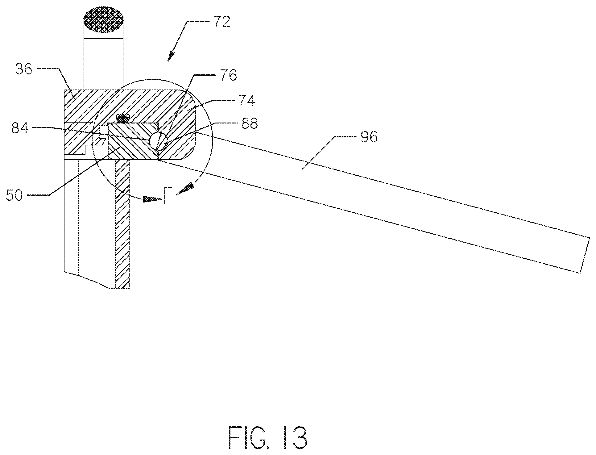 Patent US12410879 Figure 13 – Latch assembly for use with an inversion drum