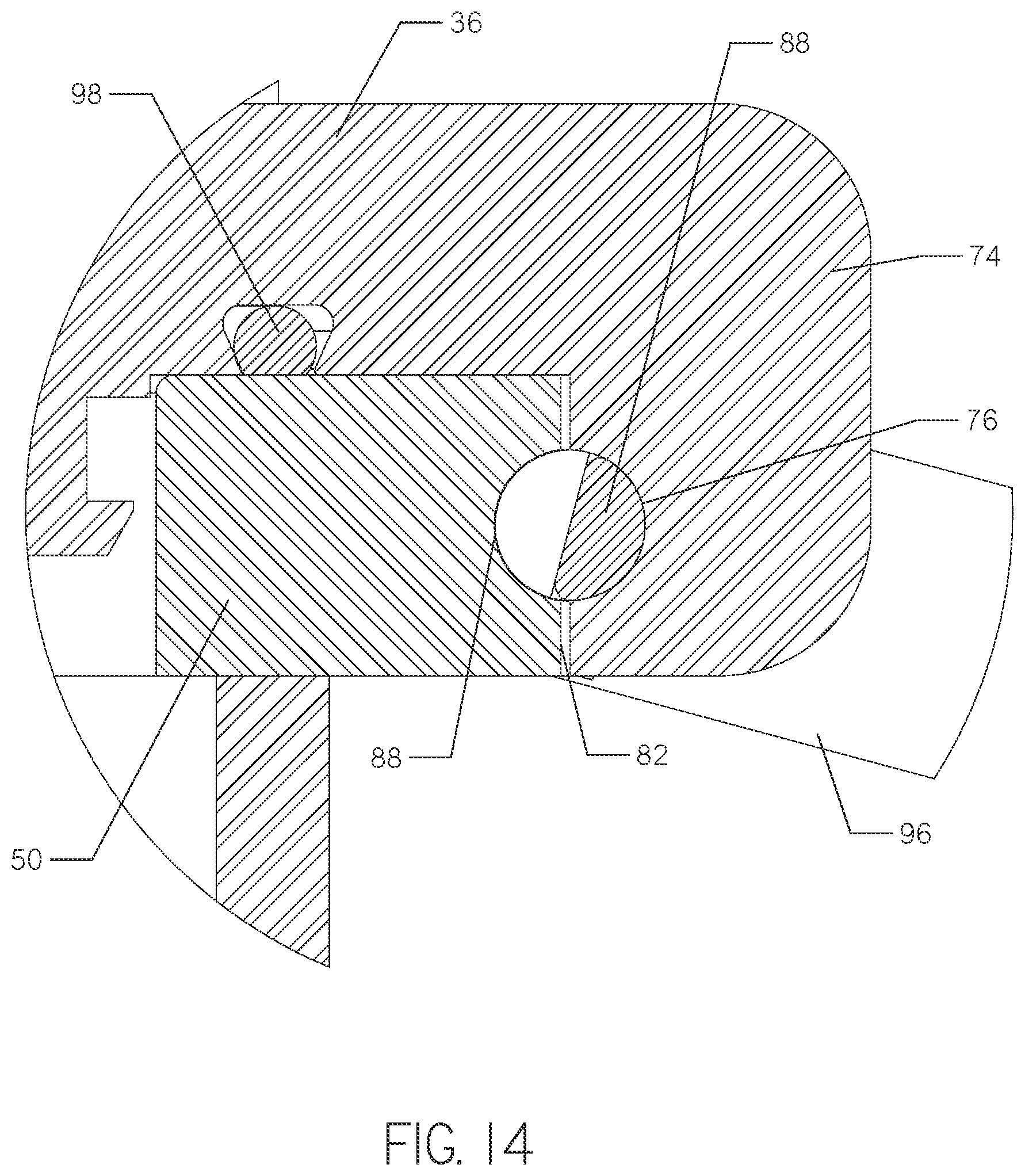 Patent US12410879 Figure 14 – Latch assembly for use with an inversion drum