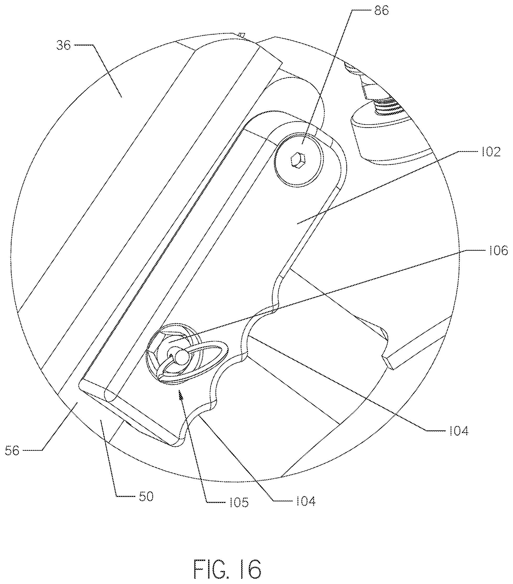 Patent US12410879 Figure 16 – Latch assembly for use with an inversion drum