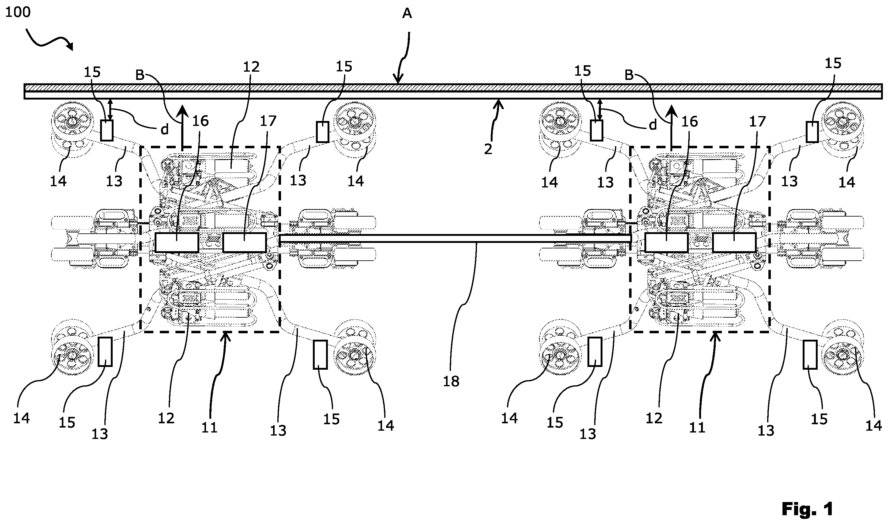 Patent US12410880 Figure 1 – Mobile irradiation platform for hollow-body laminates and method for curing a hollow-body laminate