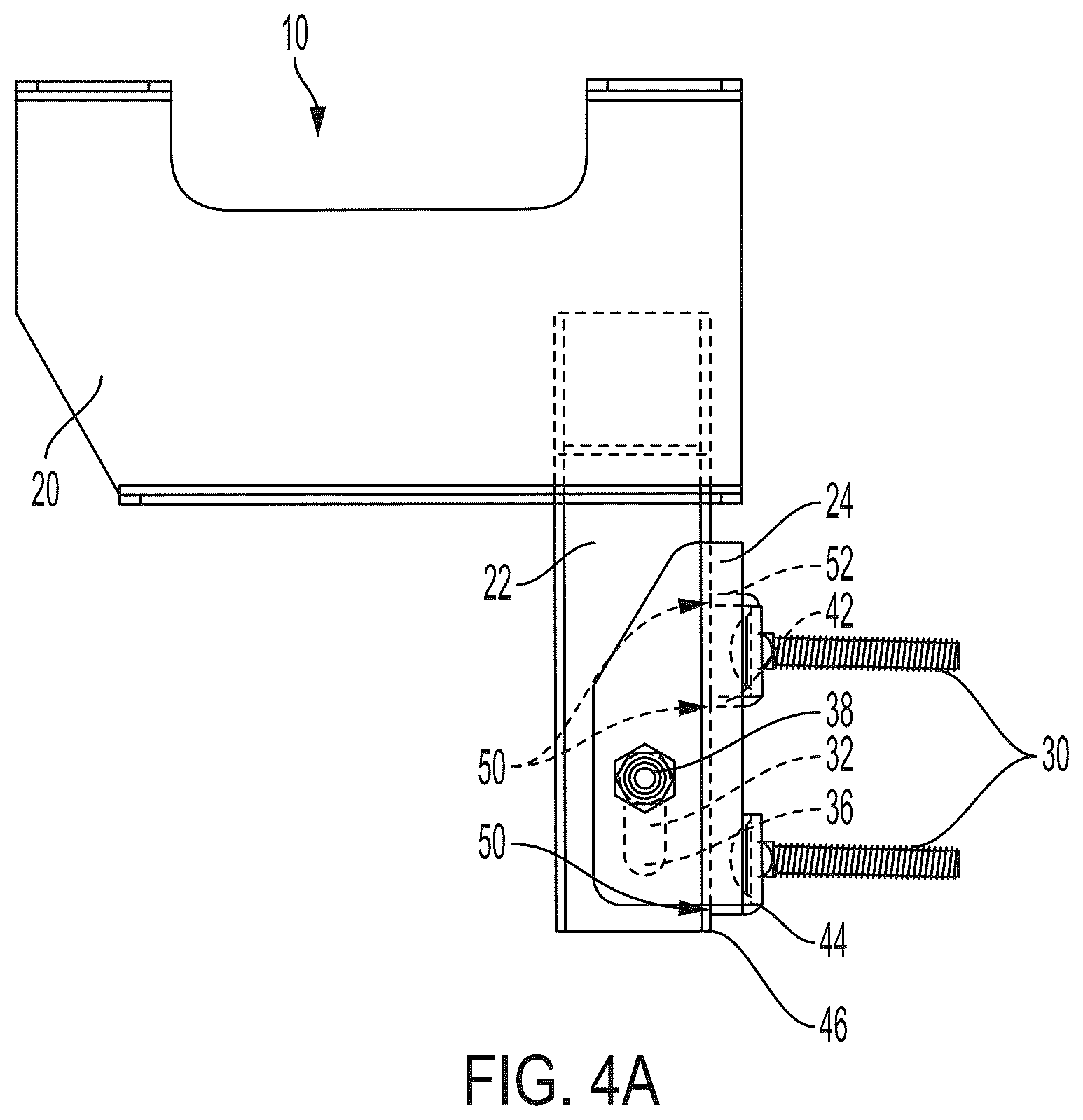 Patent US12410884 Figure 4 – Compact swing arm assemblies