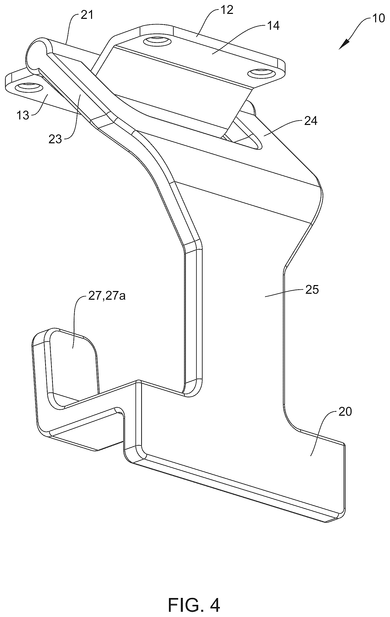 Patent US12410885 Figure 4 – Ceiling mounted plastic storage bin holder