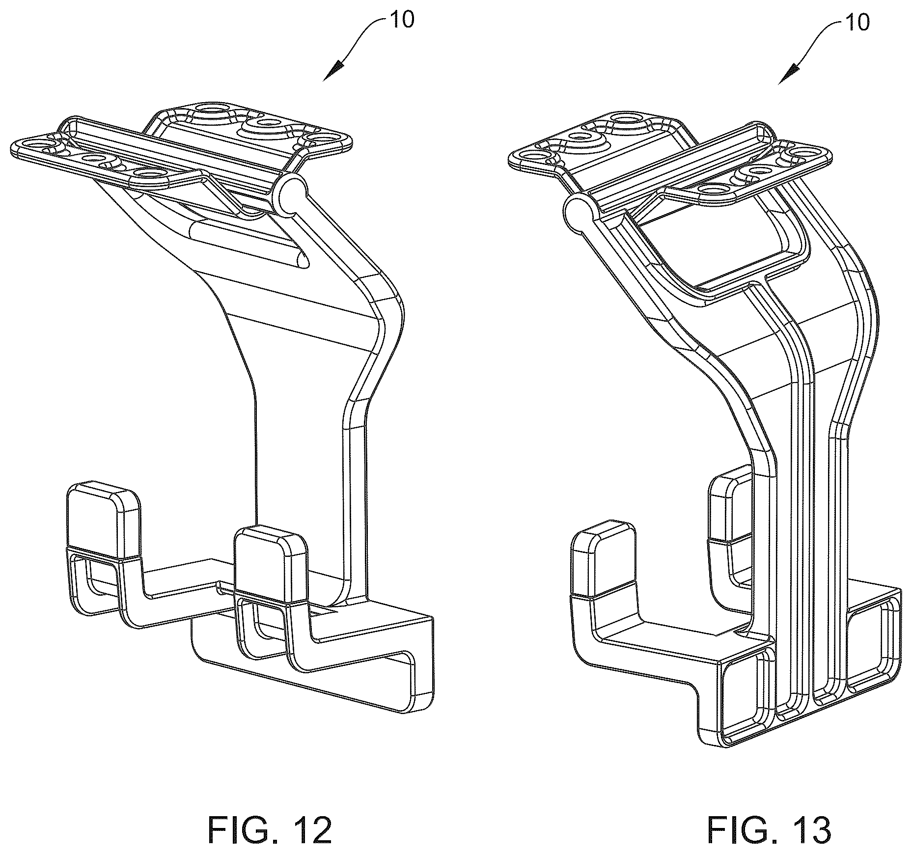 Patent US12410885 Figure 9 – Ceiling mounted plastic storage bin holder