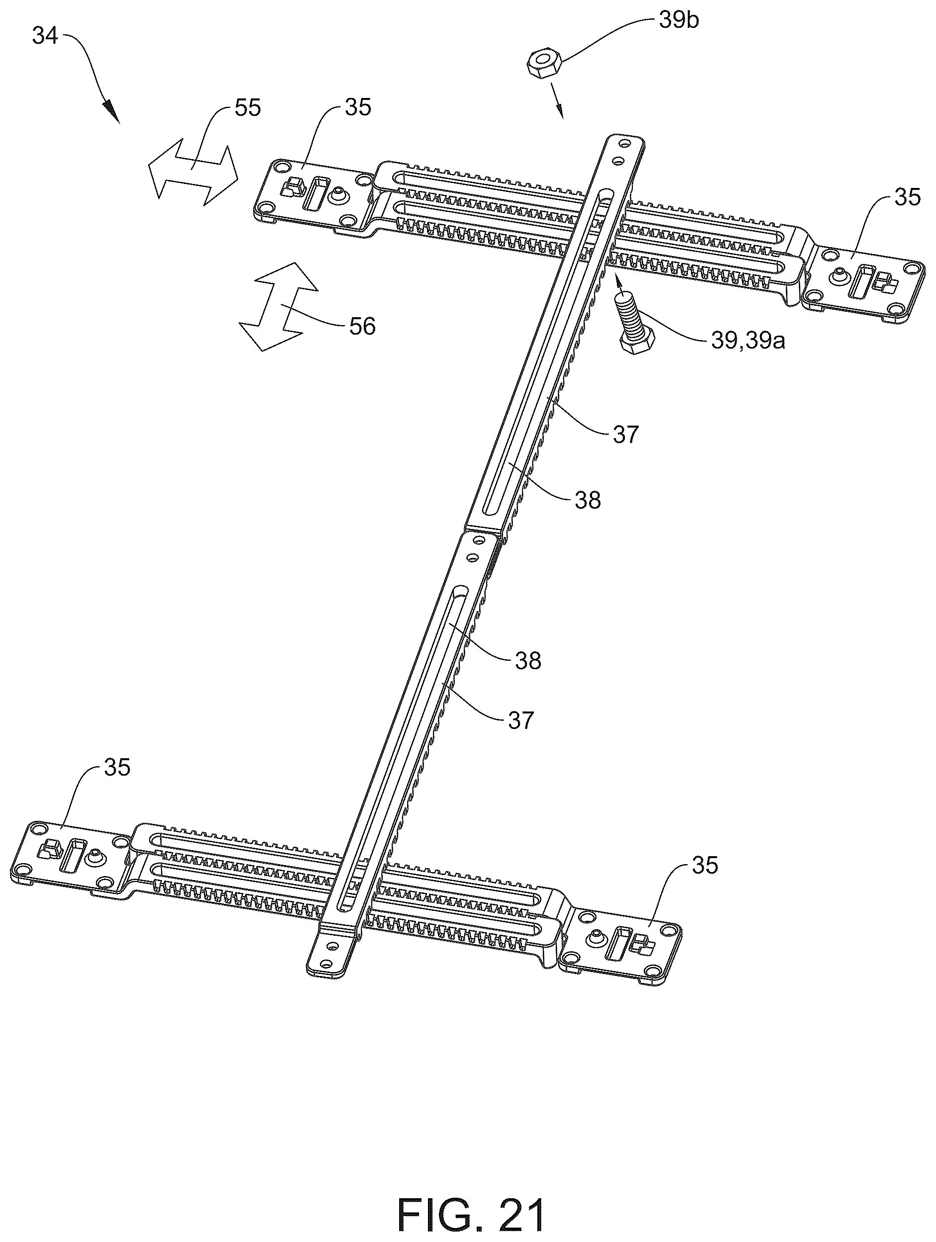 Patent US12410885 Figure 13 – Ceiling mounted plastic storage bin holder