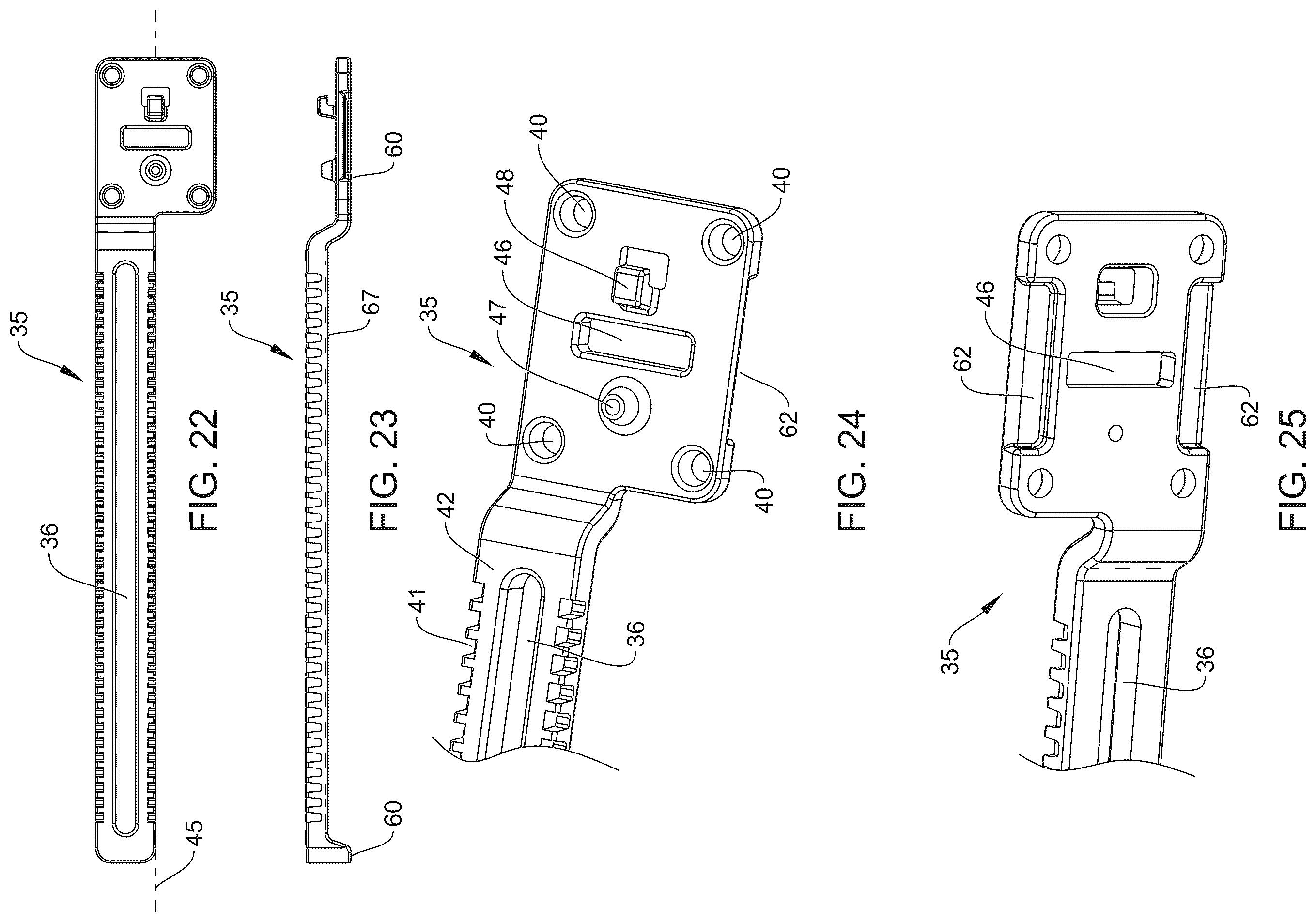 Patent US12410885 Figure 14 – Ceiling mounted plastic storage bin holder