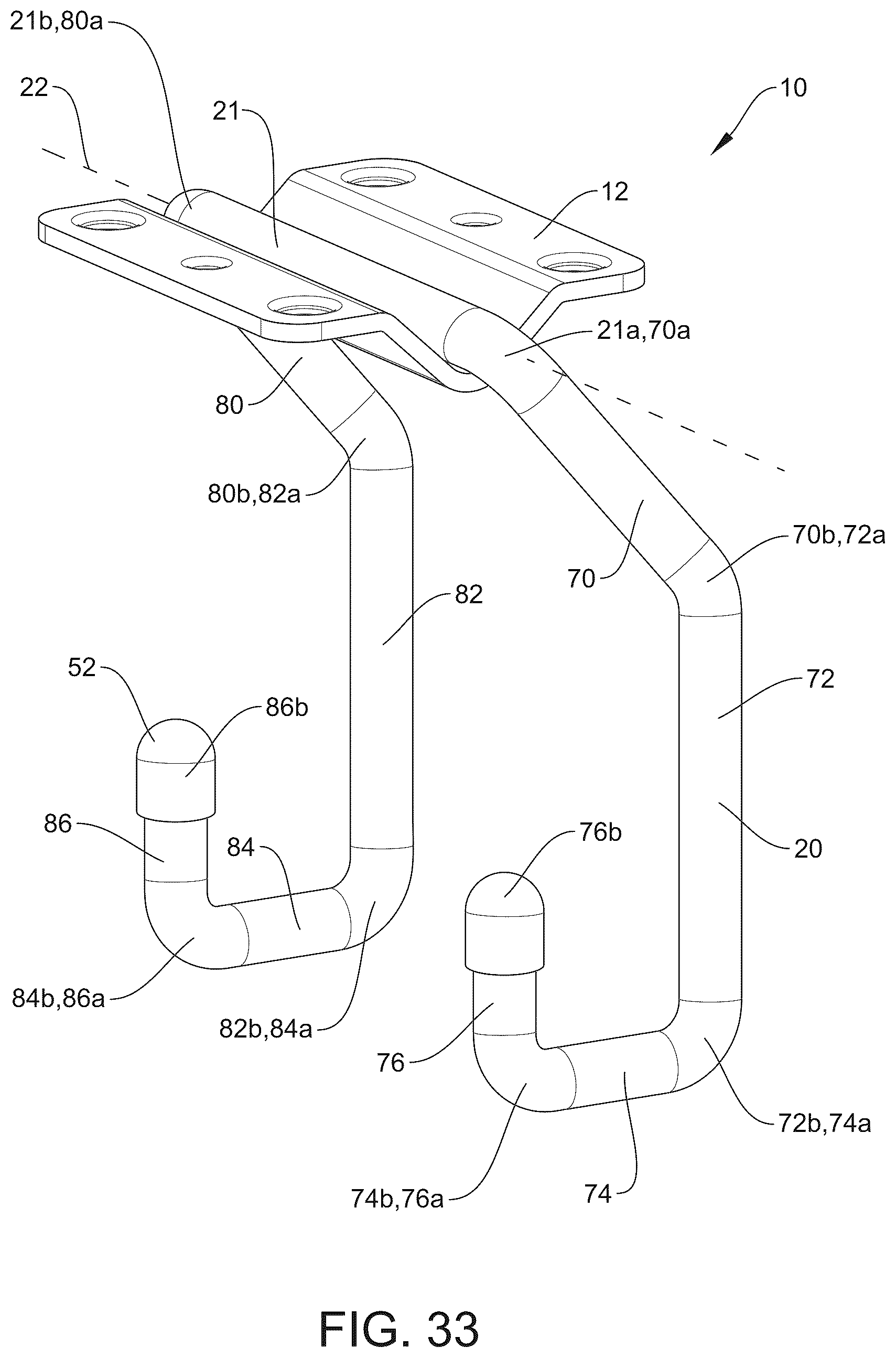 Patent US12410885 Figure 20 – Ceiling mounted plastic storage bin holder
