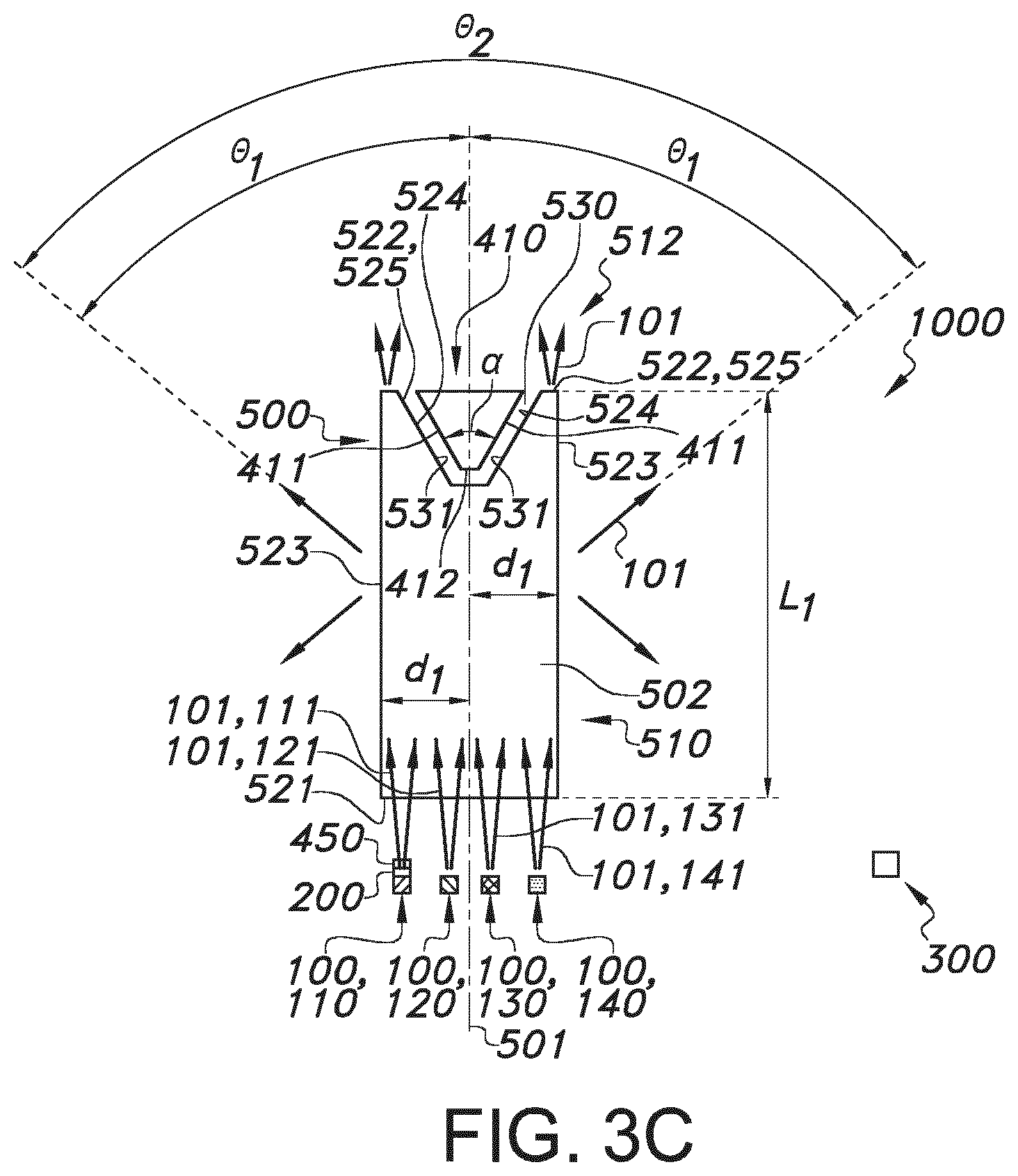 Patent US12410891 Figure 10 – Lightguide lamp with crosstalk prevention