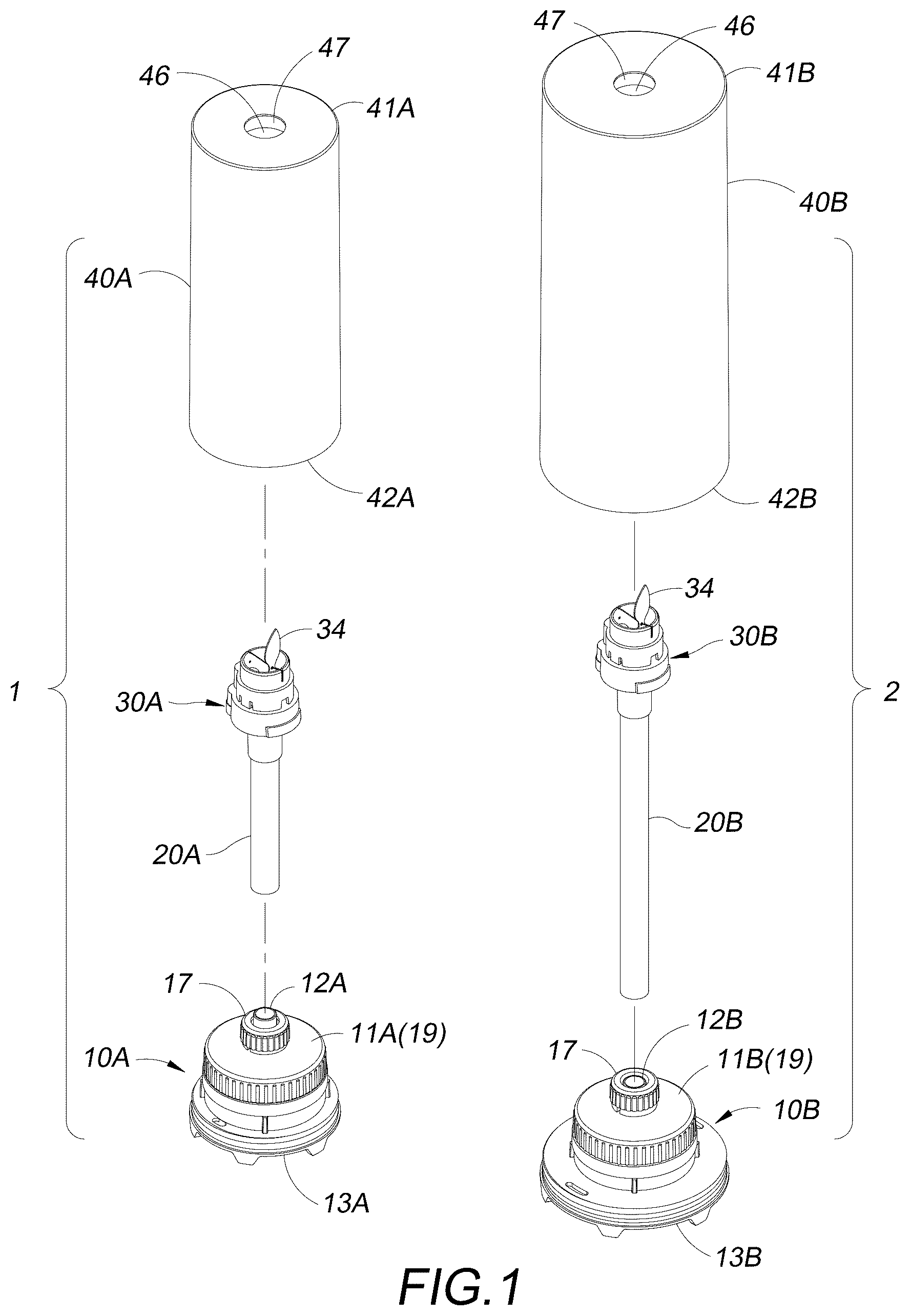 Patent US12410893 Figure 1 – Candle light with modular design for easy transportation
