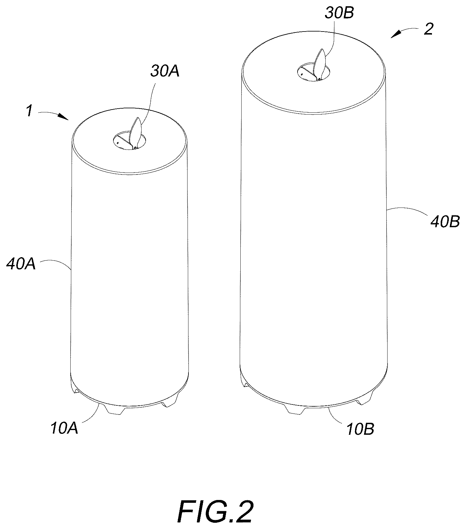 Patent US12410893 Figure 2 – Candle light with modular design for easy transportation