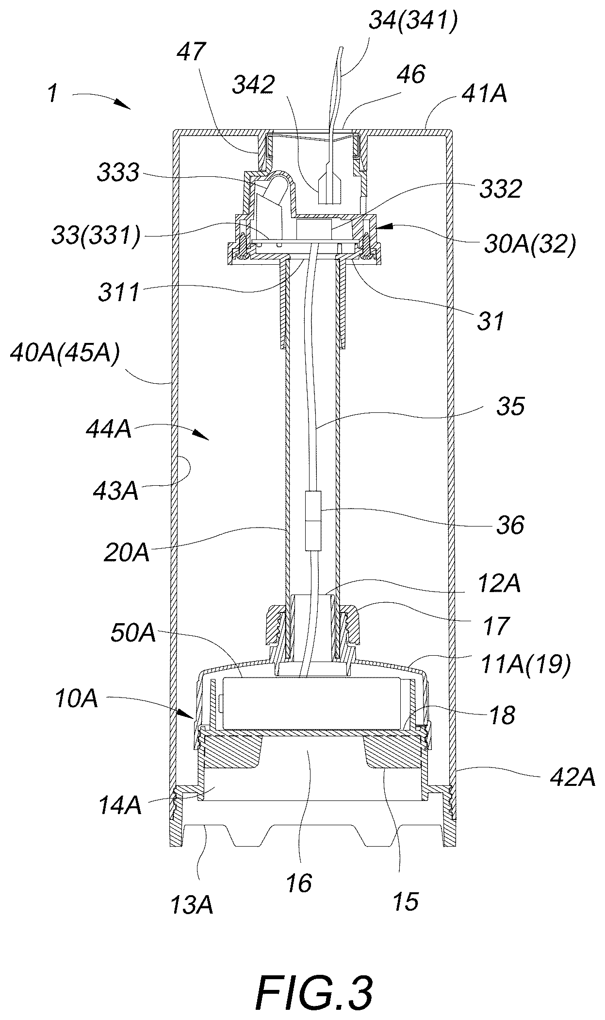 Patent US12410893 Figure 3 – Candle light with modular design for easy transportation