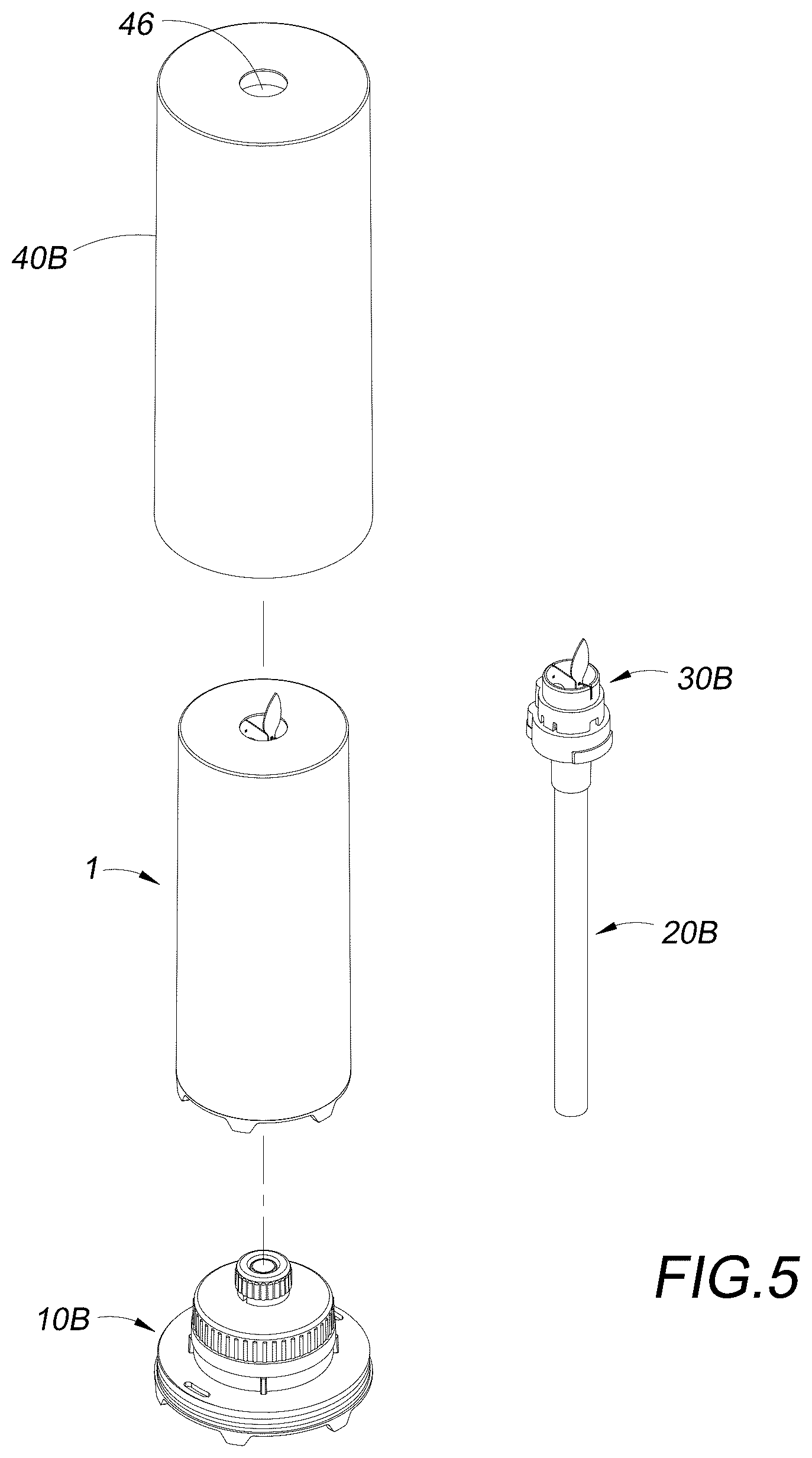 Patent US12410893 Figure 5 – Candle light with modular design for easy transportation