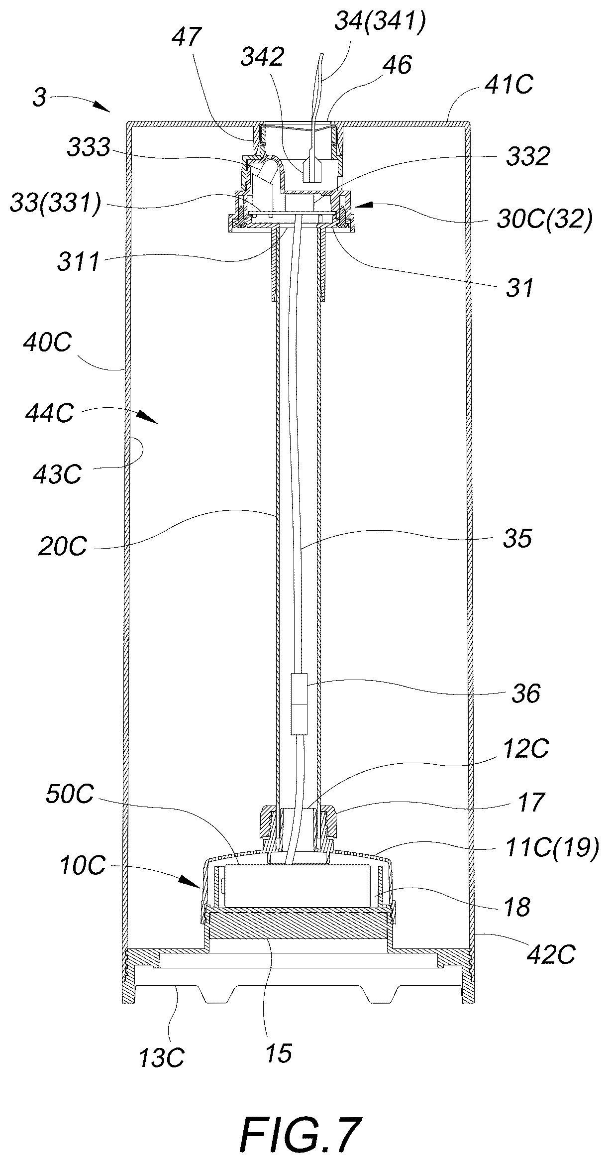 Patent US12410893 Figure 7 – Candle light with modular design for easy transportation