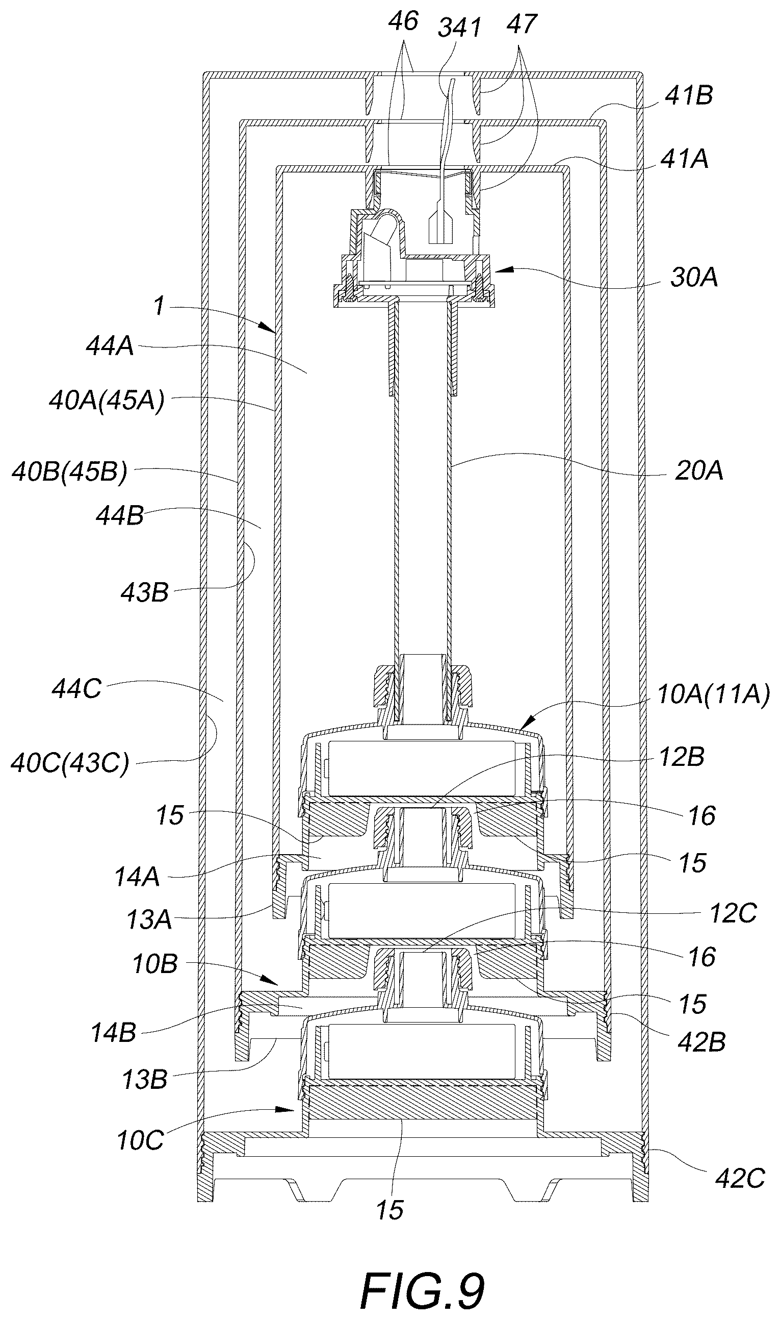 Patent US12410893 Figure 9 – Candle light with modular design for easy transportation